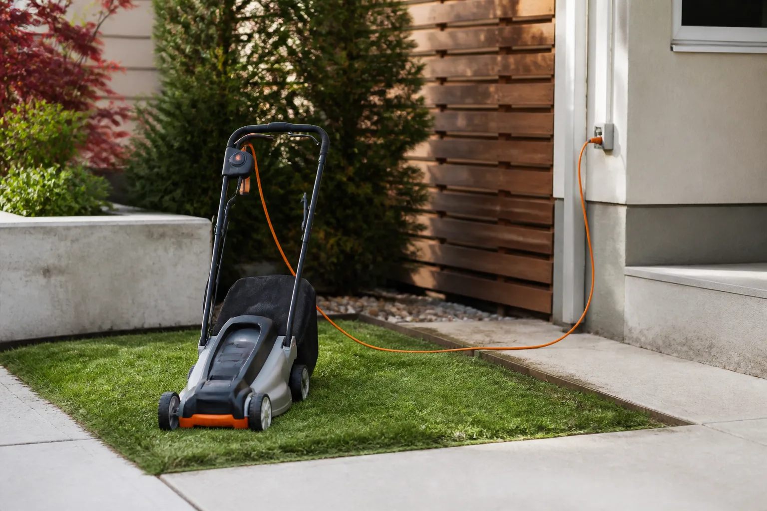 Ryobi 13-inch corded electric push mower suited to a small yard