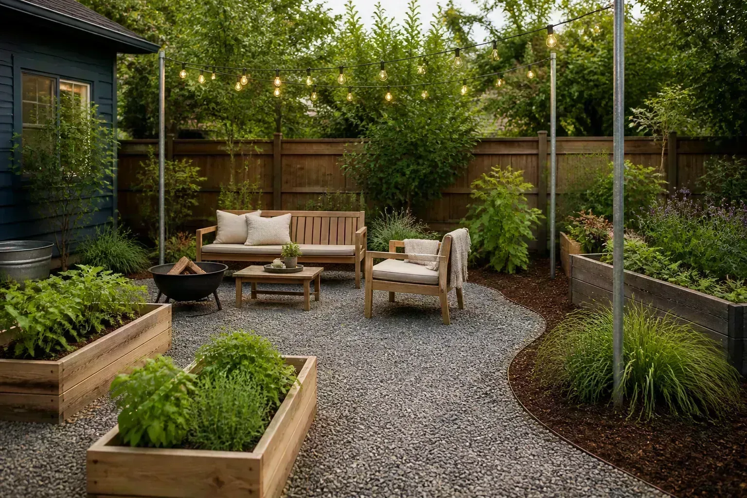Hero illustrating 40 budget-friendly diy backyard ideas