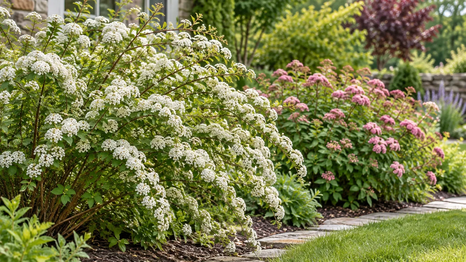 Spirea bloom types show the range of flowers among garden cultivars