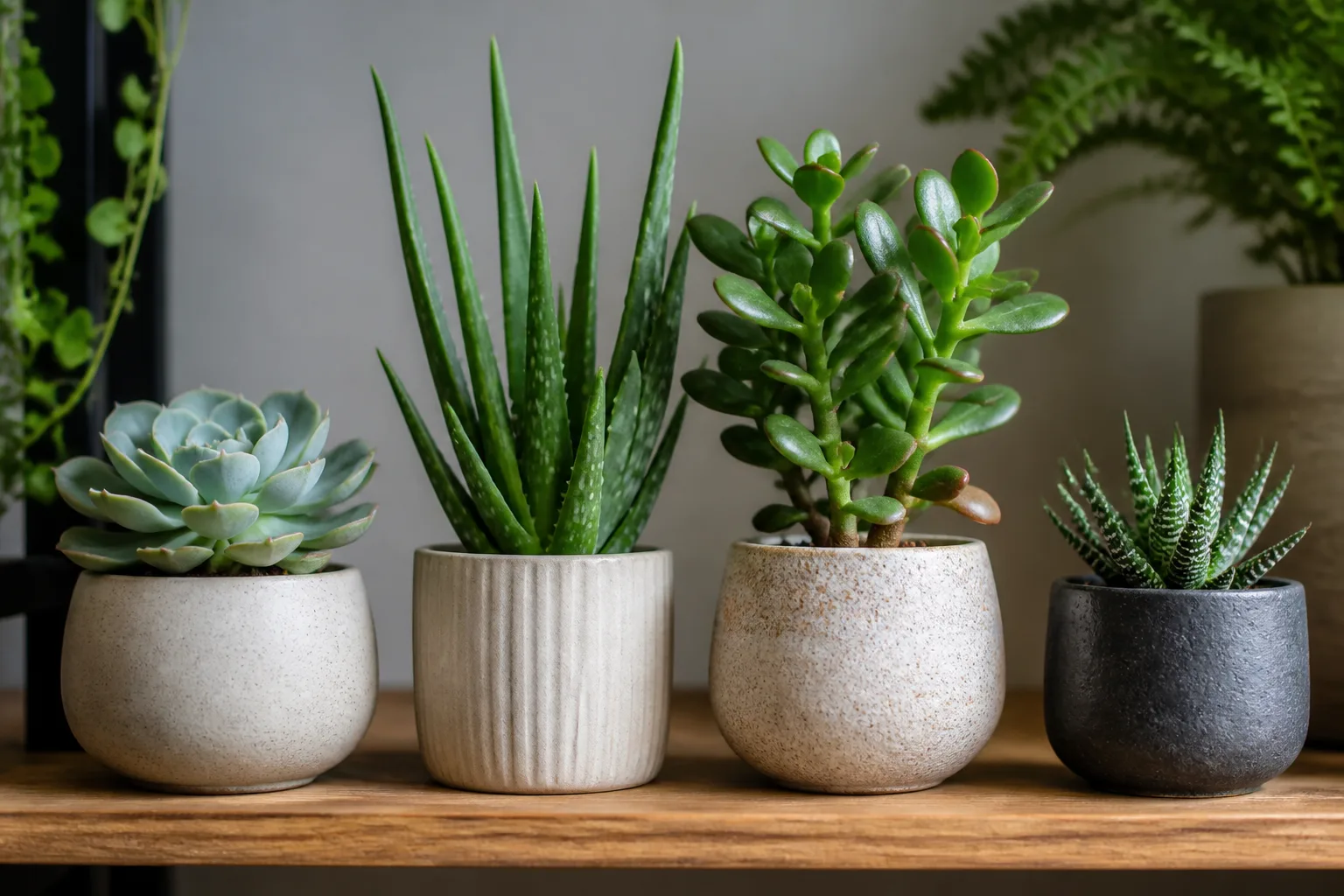 Rosette, columnar, and trailing succulent growth habits