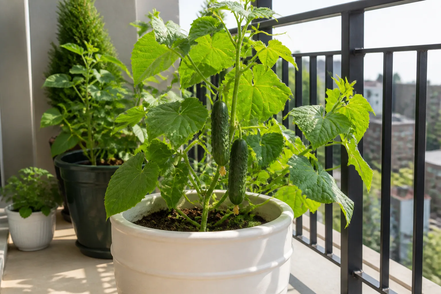 Give Potted Cucumbers Enough Light And Heat for give potted cucumbers enough light and heat