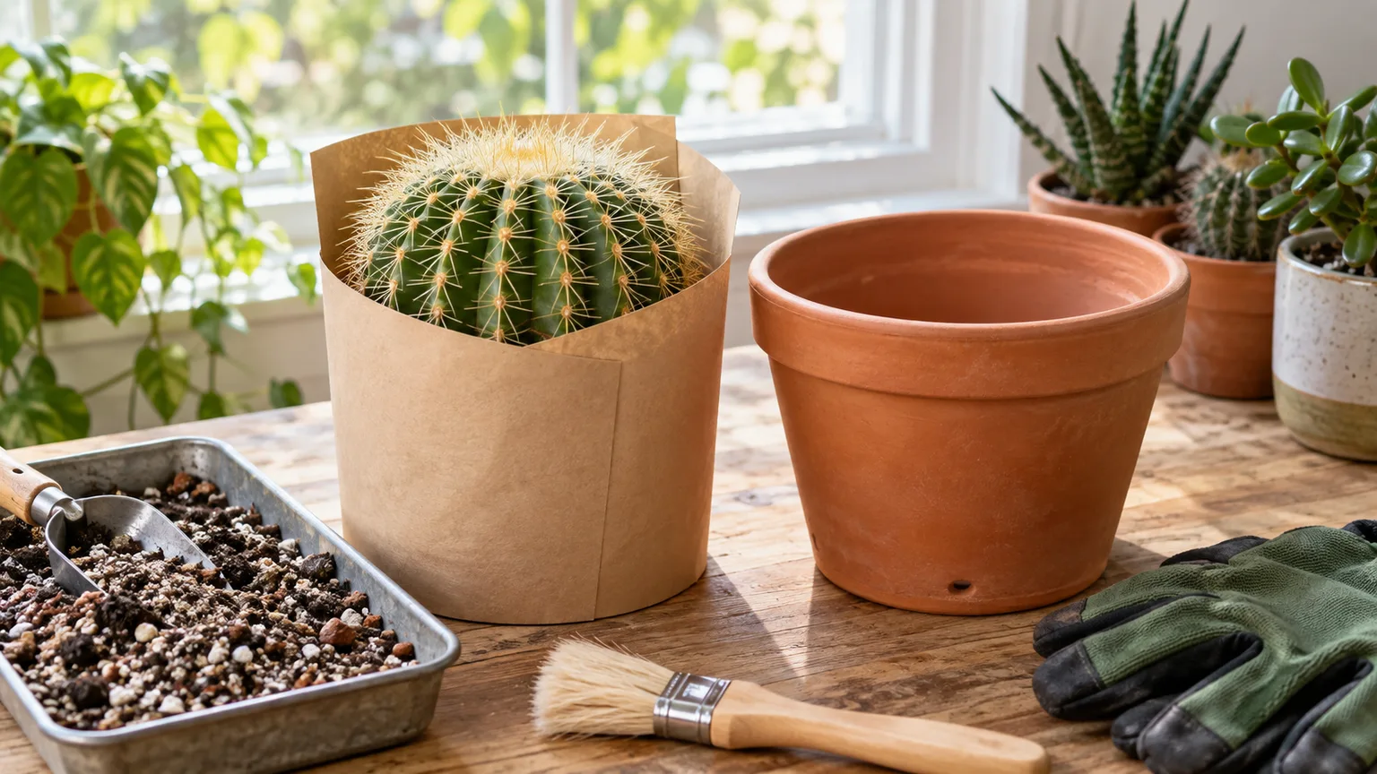 Choose a pot and mix that dry at the right speed