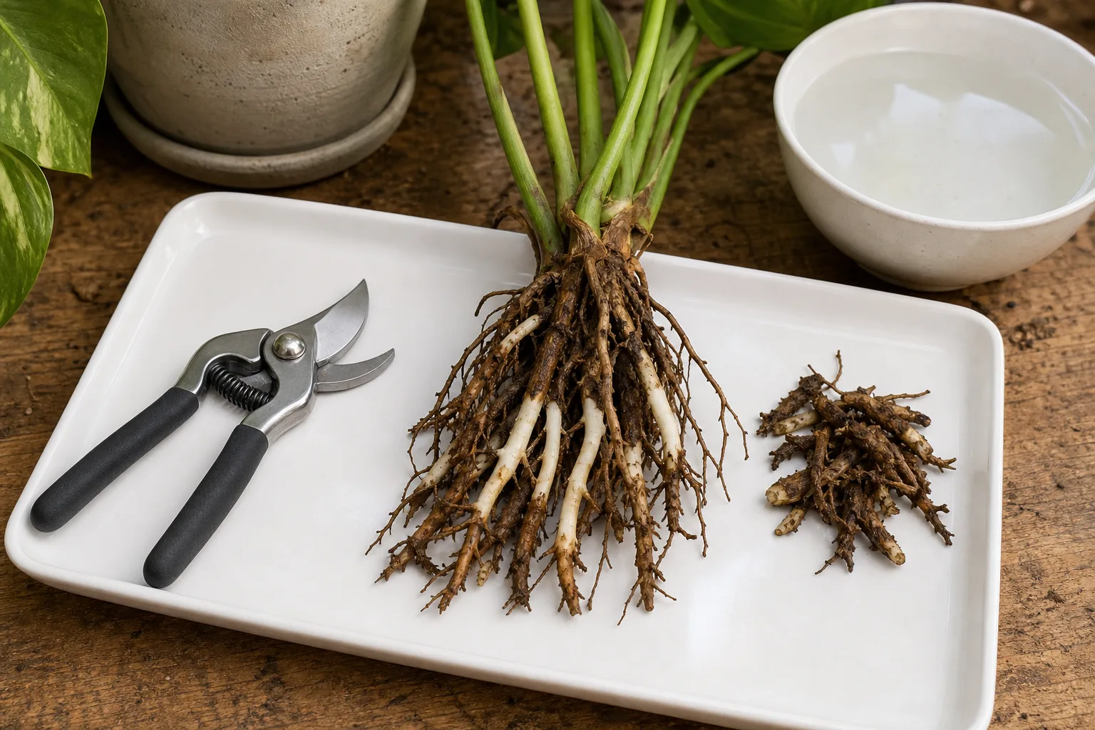 Step 3 Trim Rotten Roots And Treat for step 3 — trim rotten roots and treat