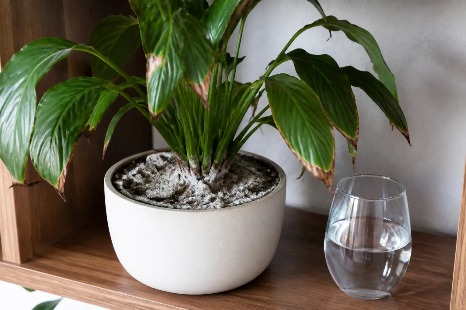 Peace Lilies for 7. tap-water minerals and salt buildup