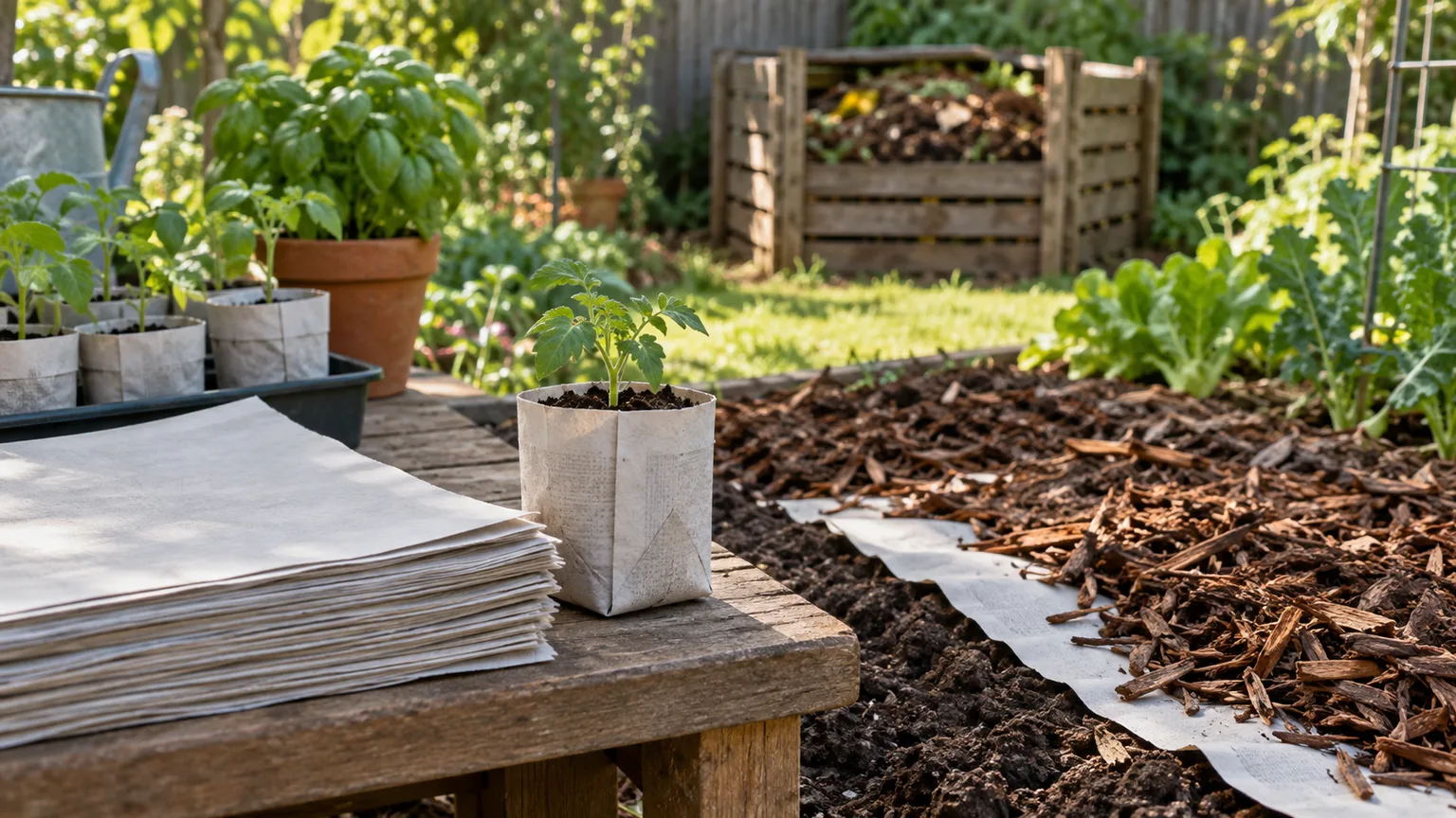 A sheltered garden setup for protecting tender tubers during the cool season