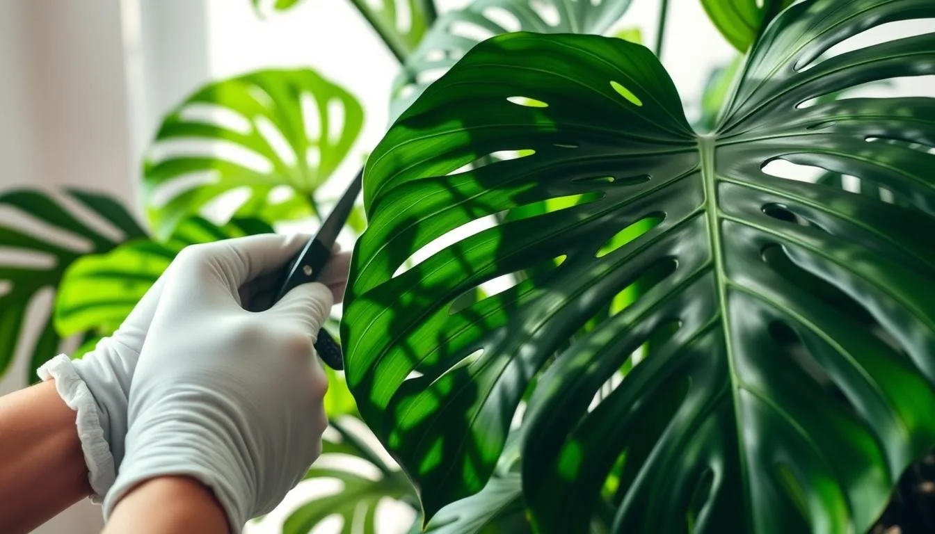Side-by-side comparison of Monstera deliciosa, Monstera adansonii, and Rhaphidophora tetrasperma leaf forms