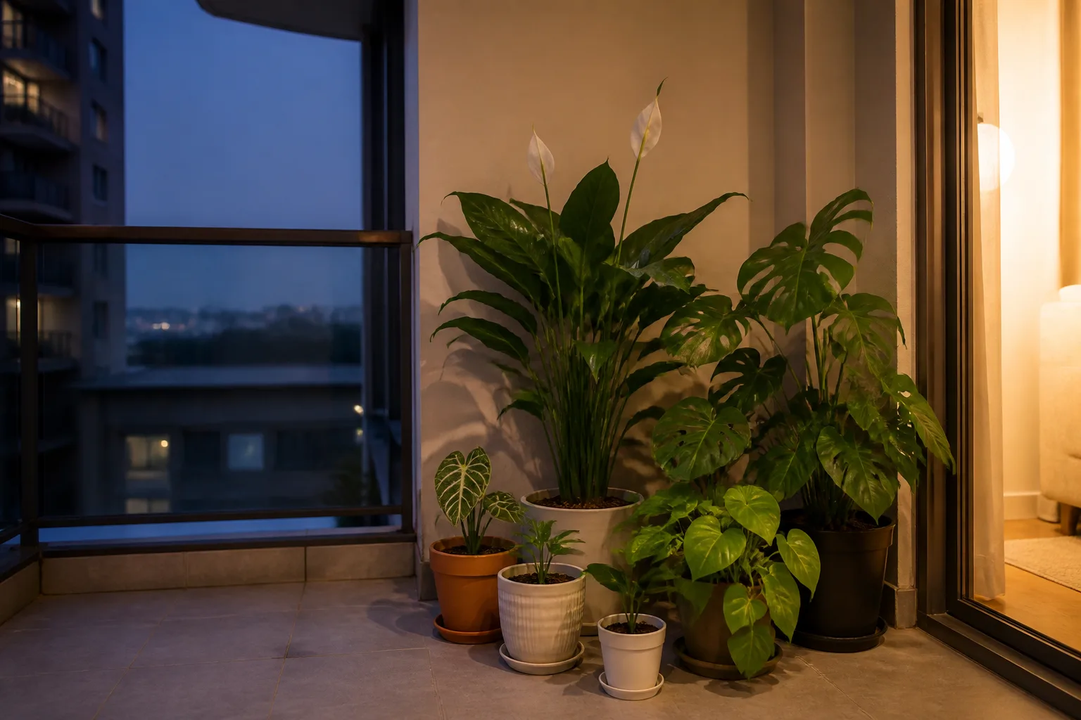 Bringing balcony pots indoors before a North India cold wave