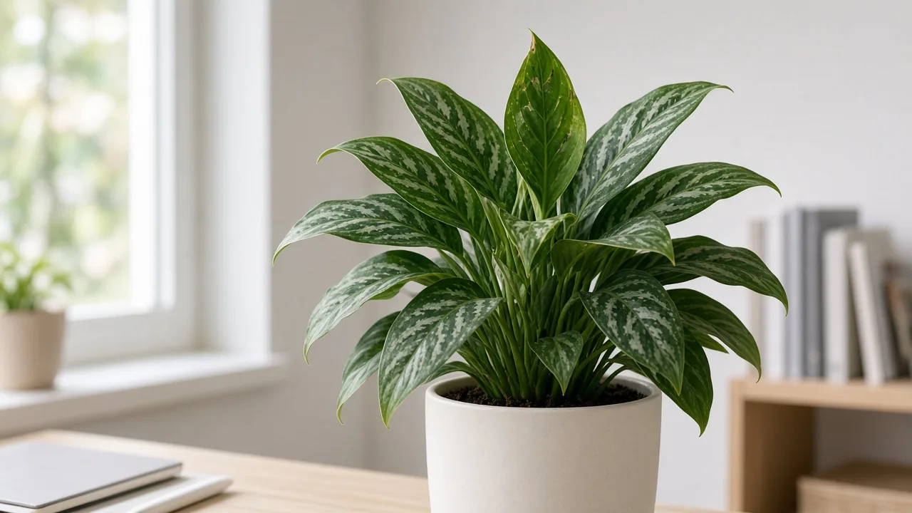 Calcium deficiency on Aglaonema Cutlass - cupped new lance leaf at the crown flush
