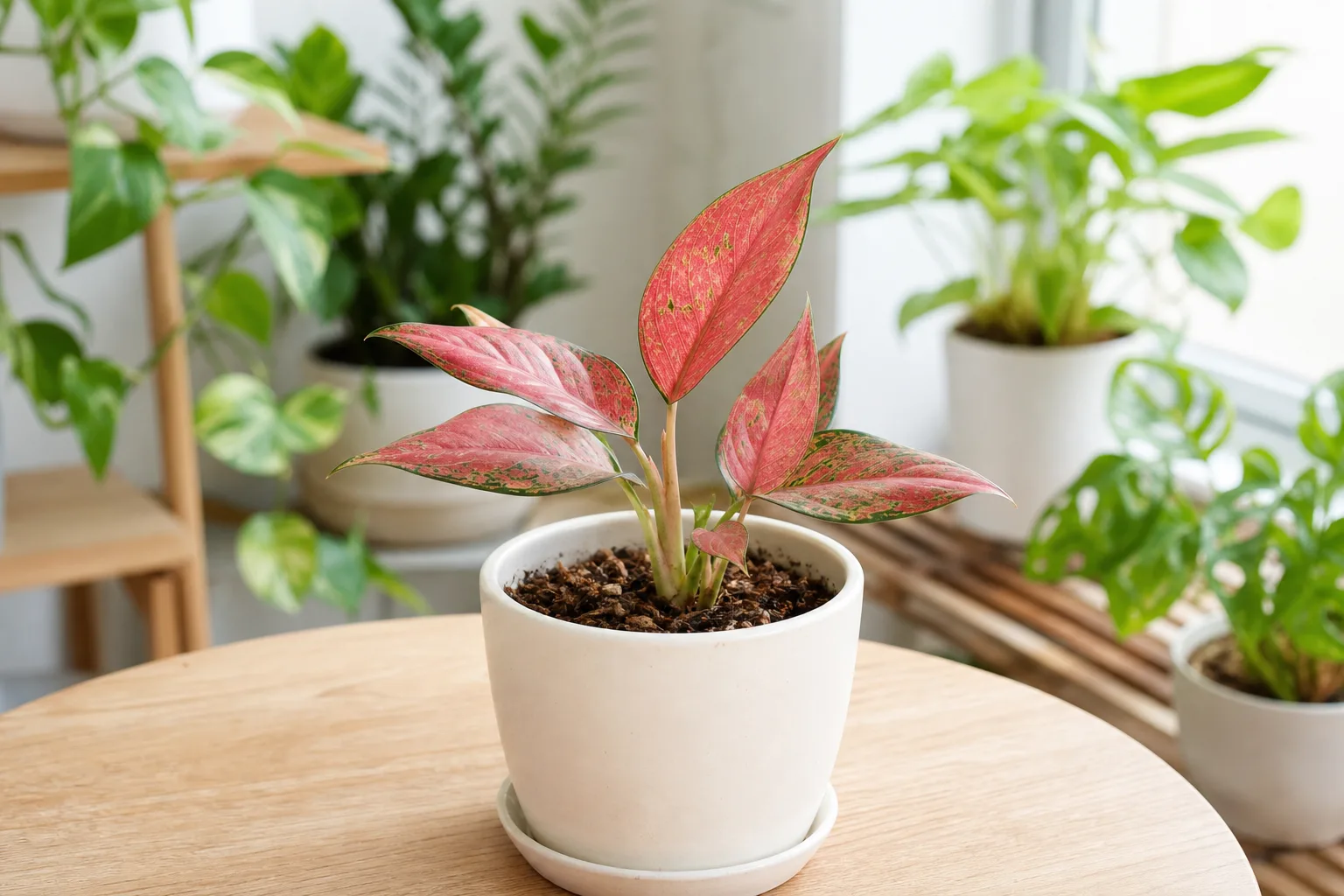 Slow Growth on Aglaonema Red Valentine - visible symptom on the plant