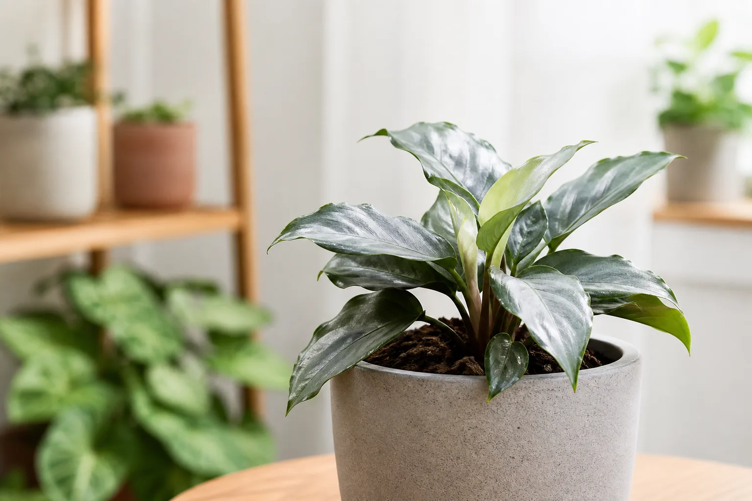 Slow Growth on Aluminum Plant - visible symptom on the plant