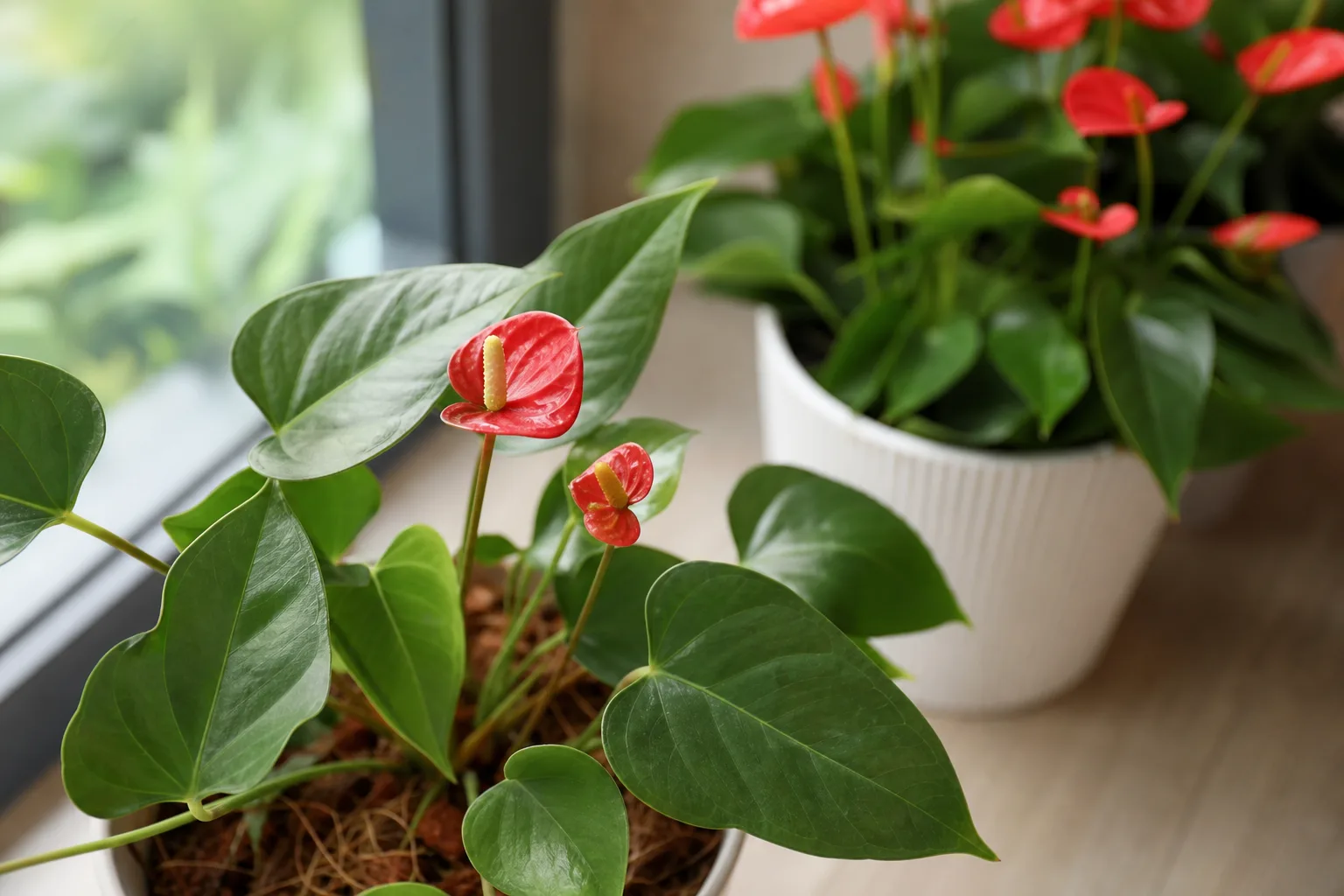 Small Flowers on Anthurium - visible symptom on the plant