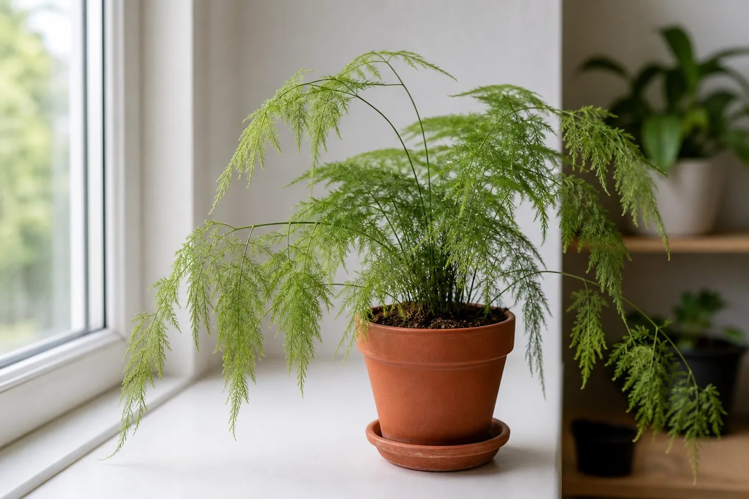 Wilting on Asparagus Fern - visible symptom on the plant
