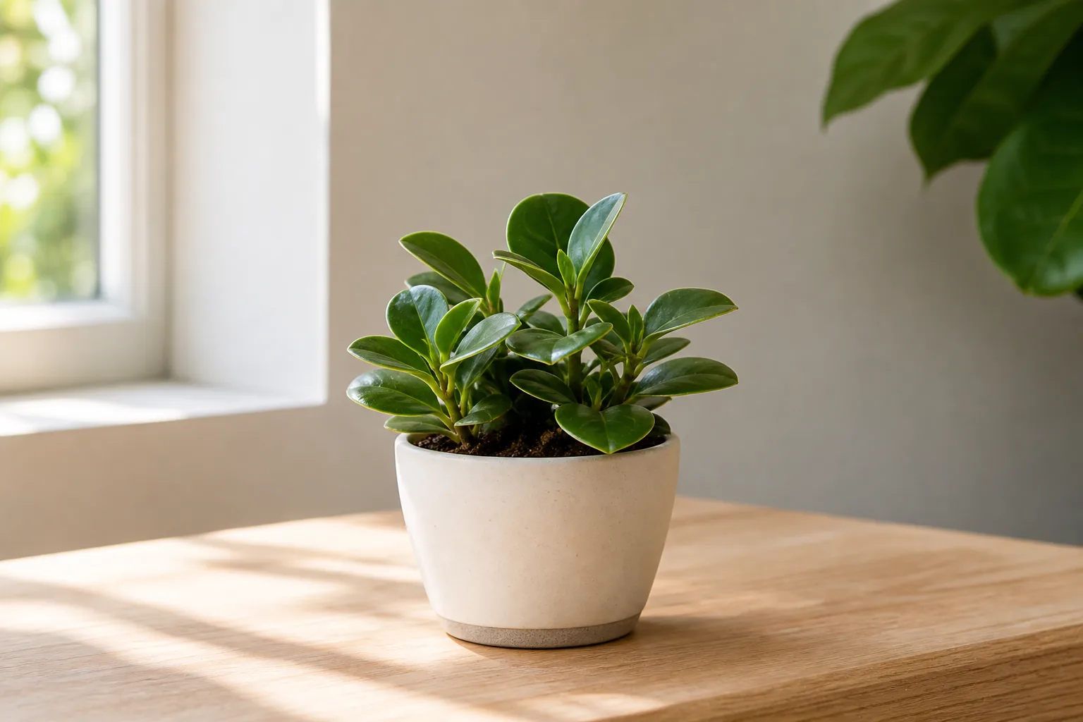 Slow Growth on Baby Rubber Plant - visible symptom on the plant