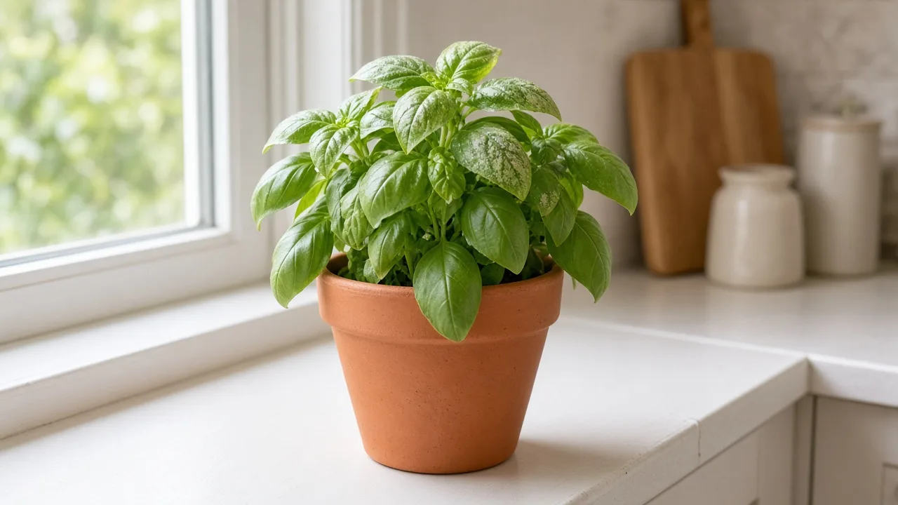 Thrips on Basil - silvery streaks on harvest tips