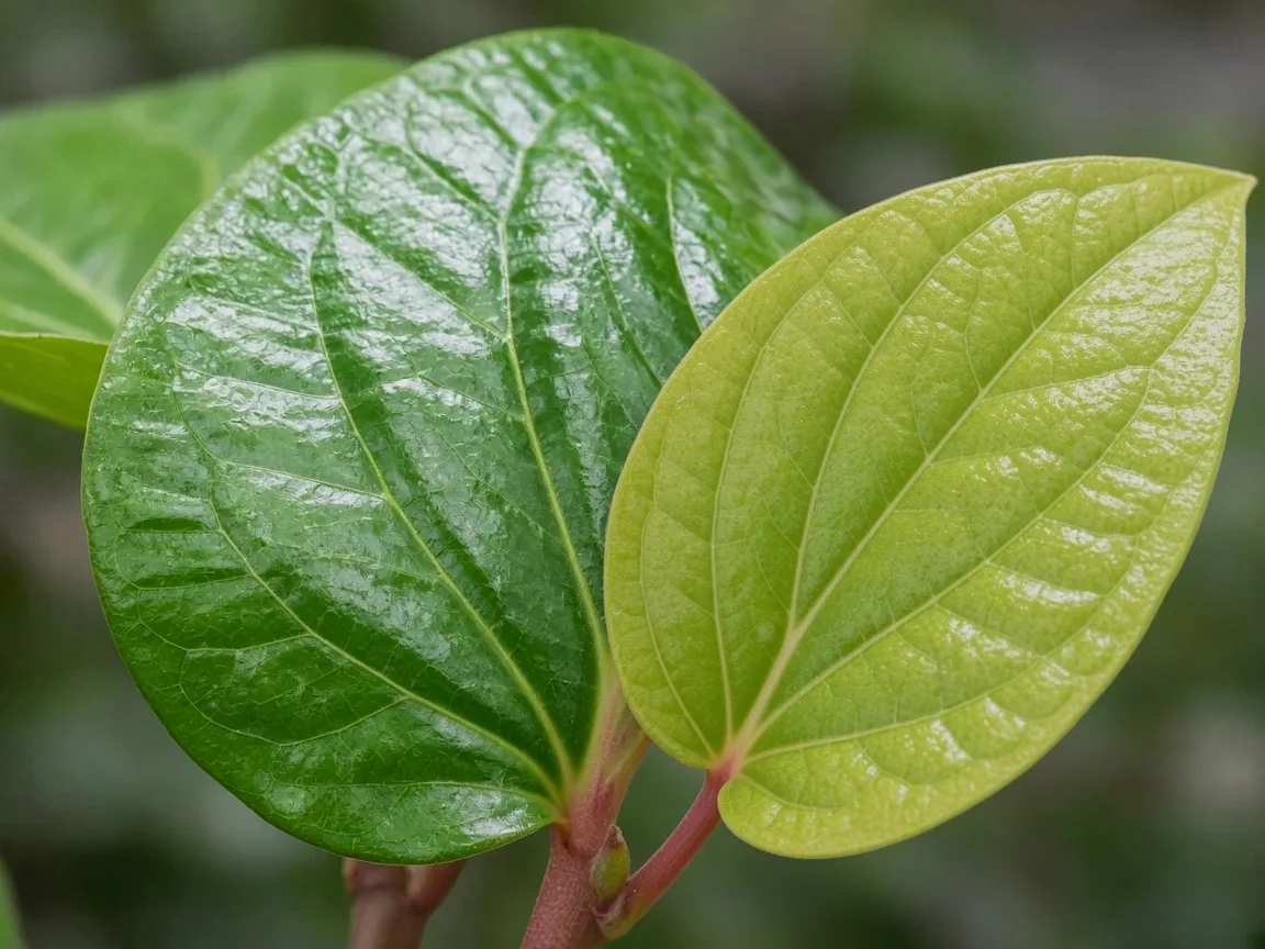 Close-up of pale leaves on Betel Leaf — diagnostic detail