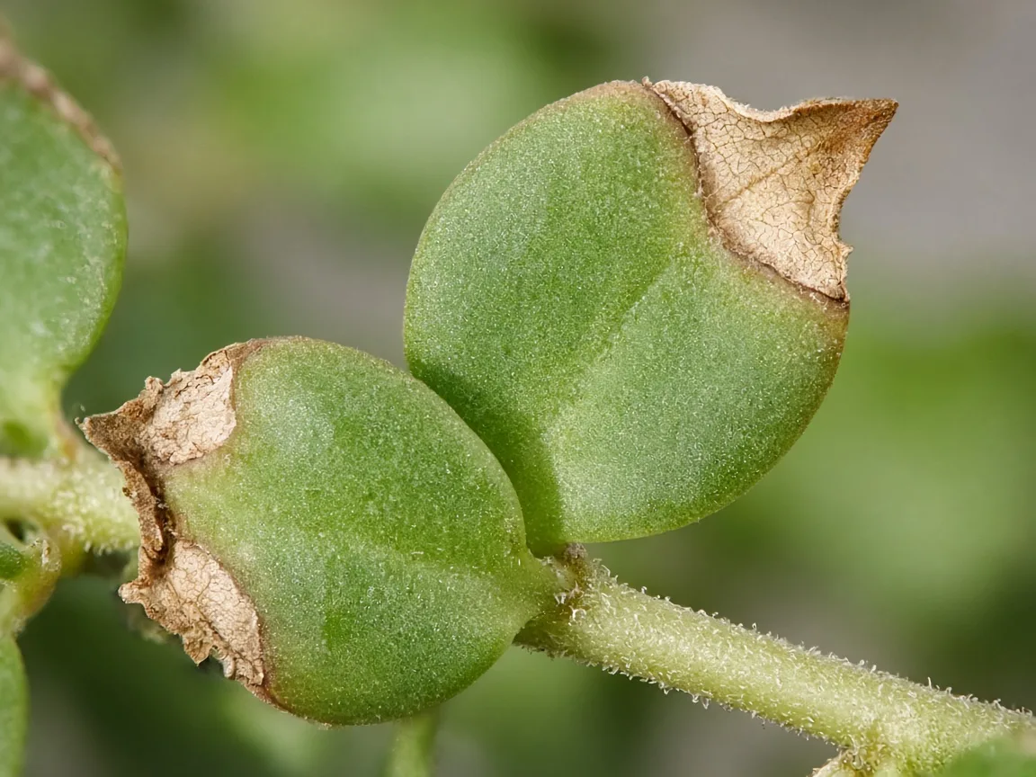 Close-up of low humidity on Brahmi succulent leaves