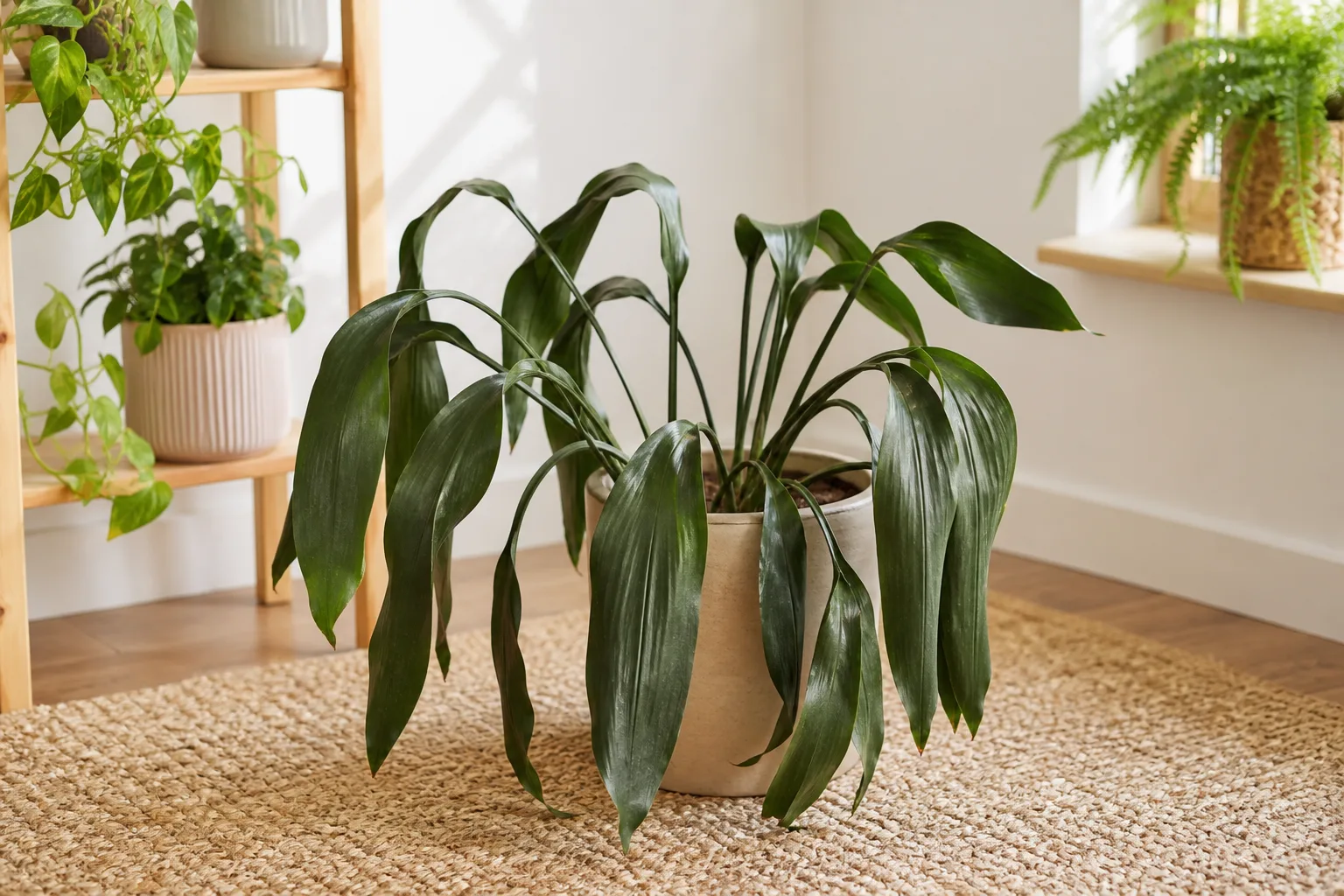 Wilting on Cast Iron Plant - limp glossy lance-shaped leaves hanging instead of arching firmly