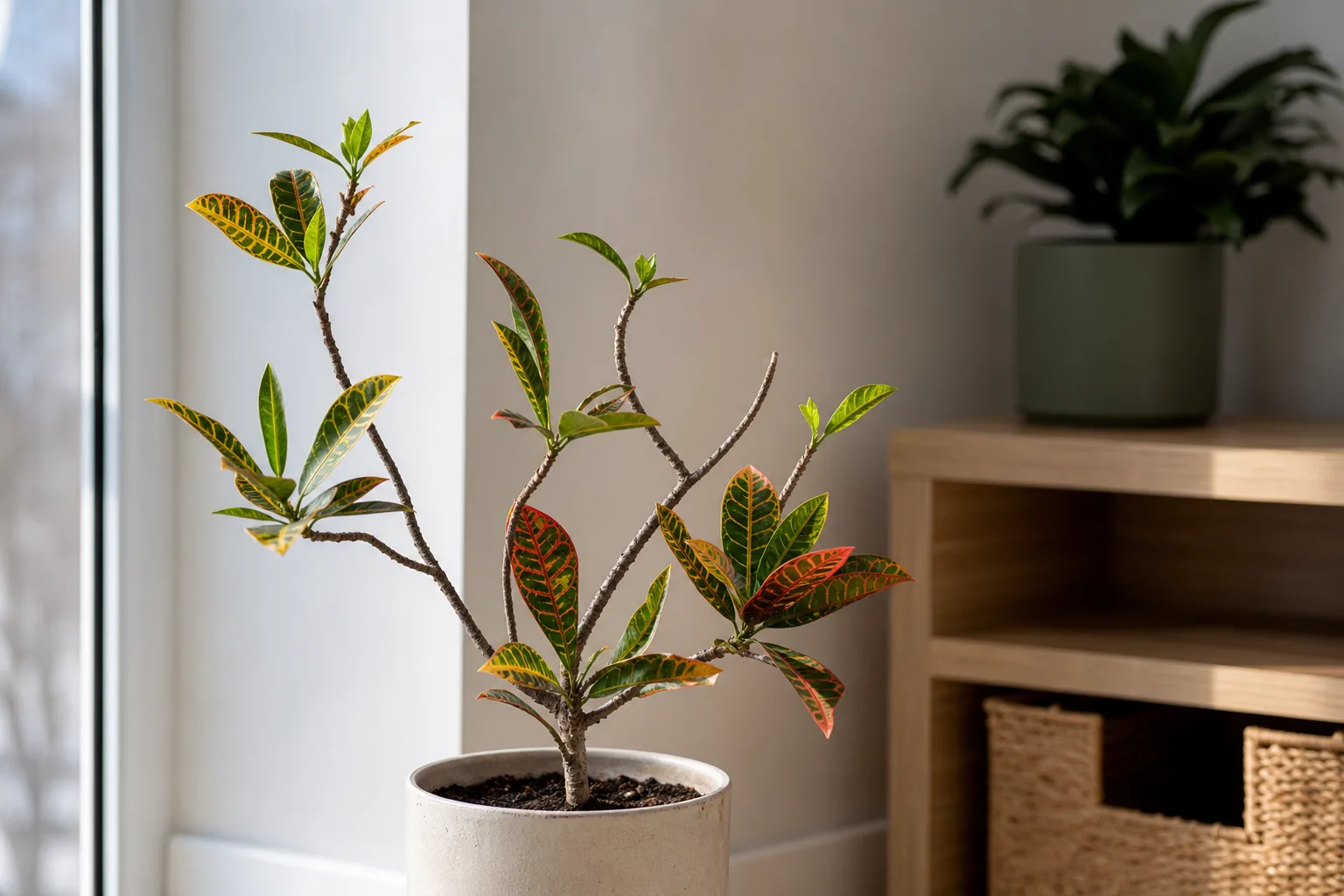 Slow Growth on Croton - visible symptom on the plant