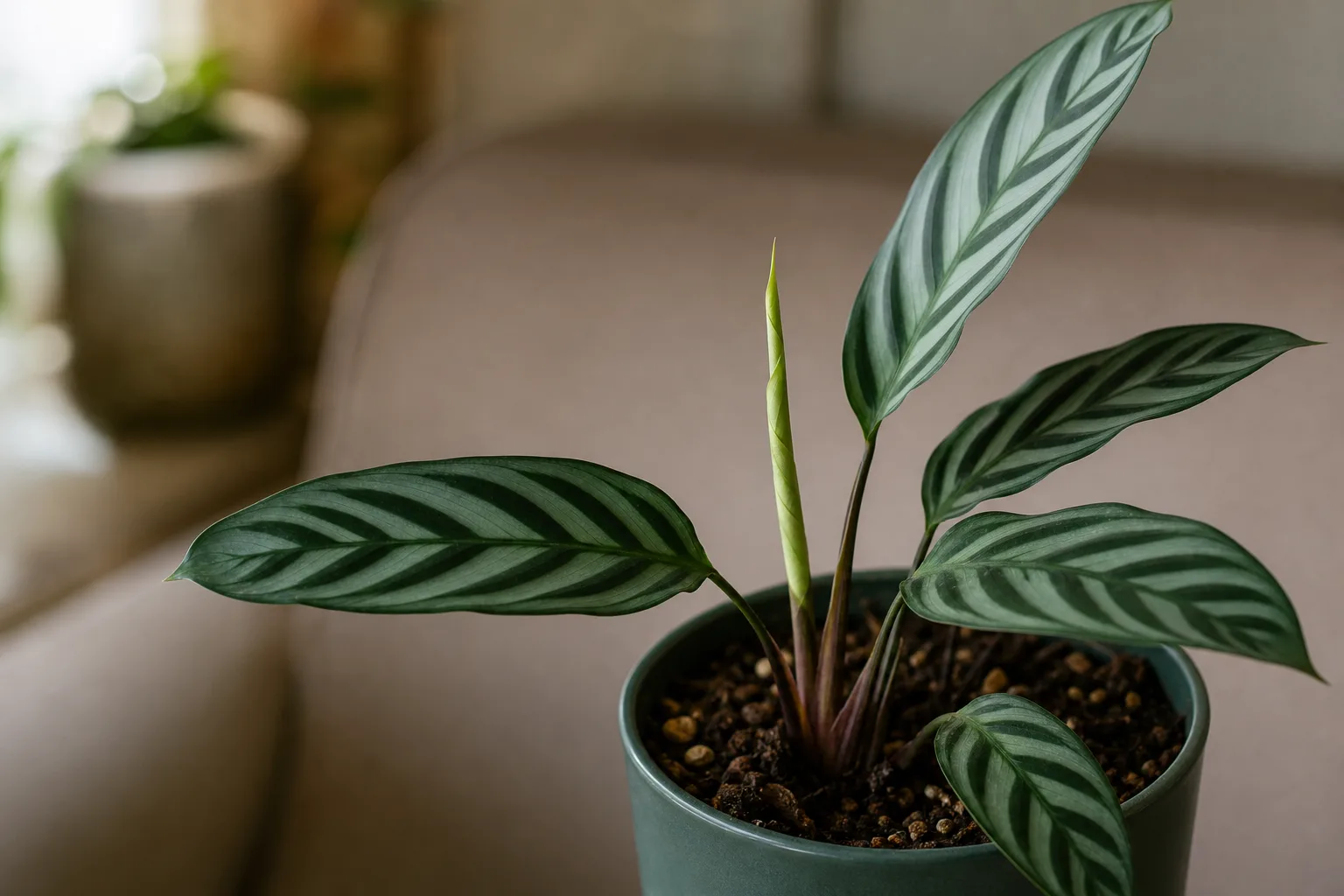 Slow Growth on Ctenanthe - visible symptom on the plant