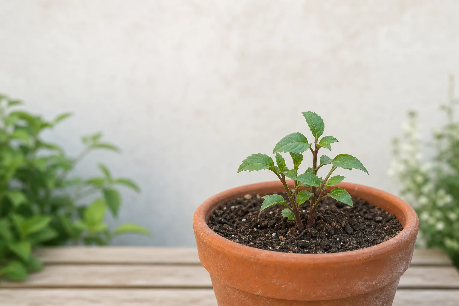 Slow Growth on Dahlia - visible symptom on the plant