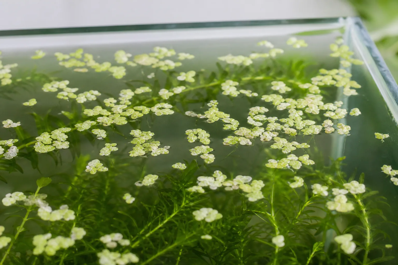 Wilting on Duckweed - visible symptom on the plant