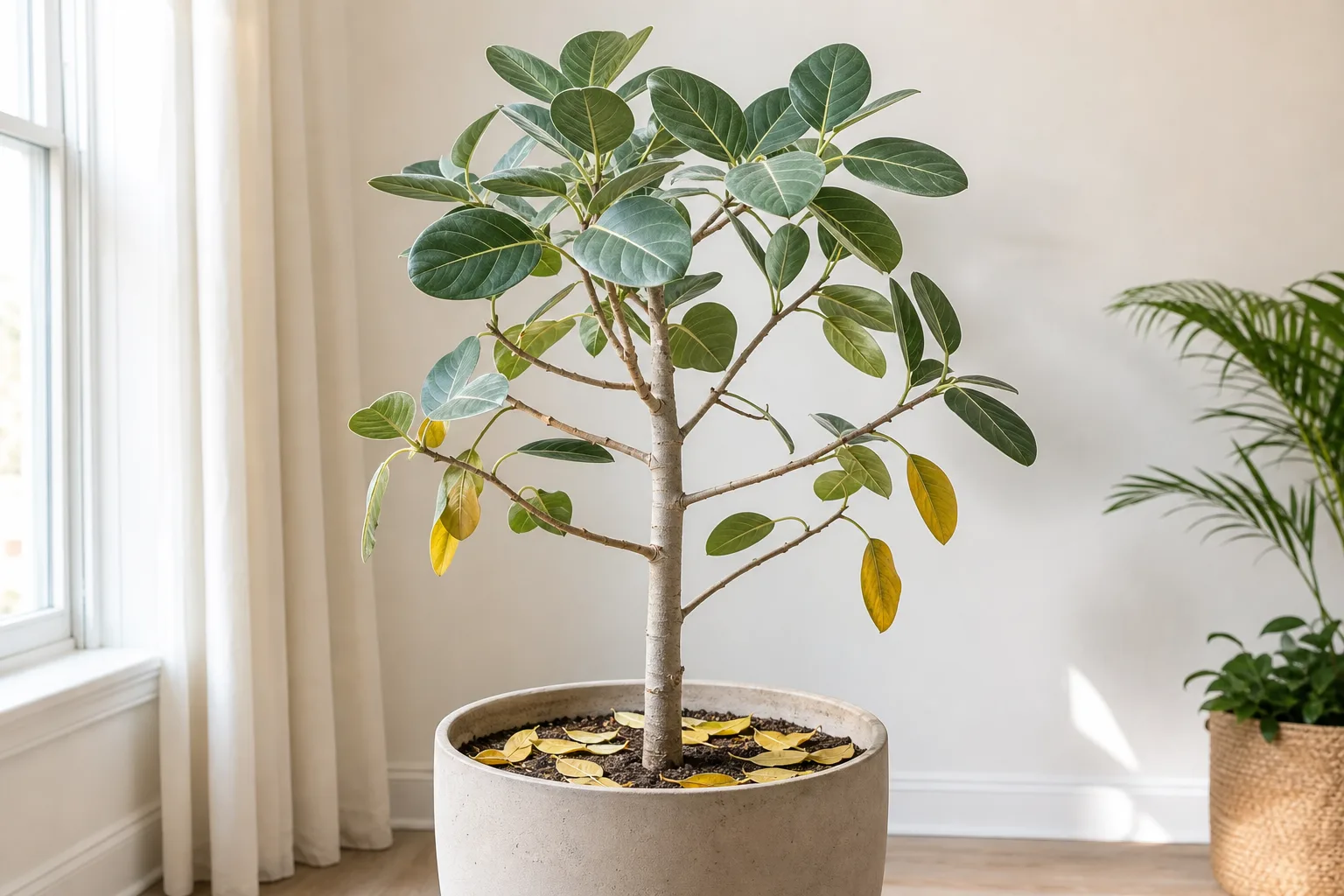 Leaf Drop on Ficus Audrey - visible symptom on the plant