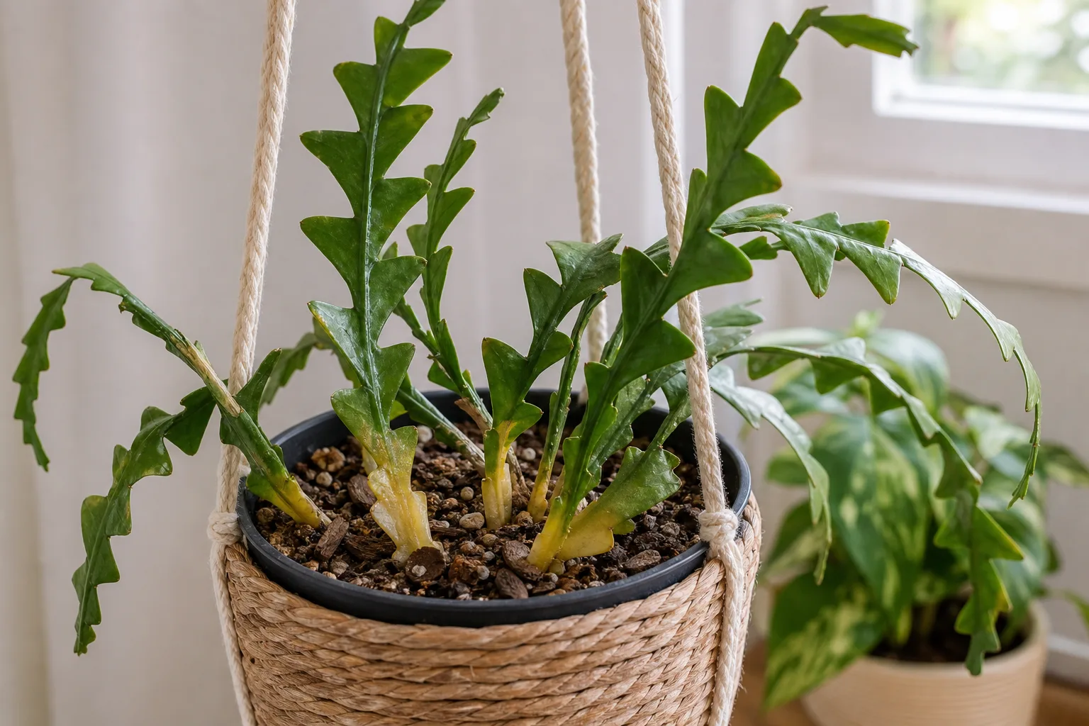 Root Rot on Fishbone Cactus - visible symptom on the plant