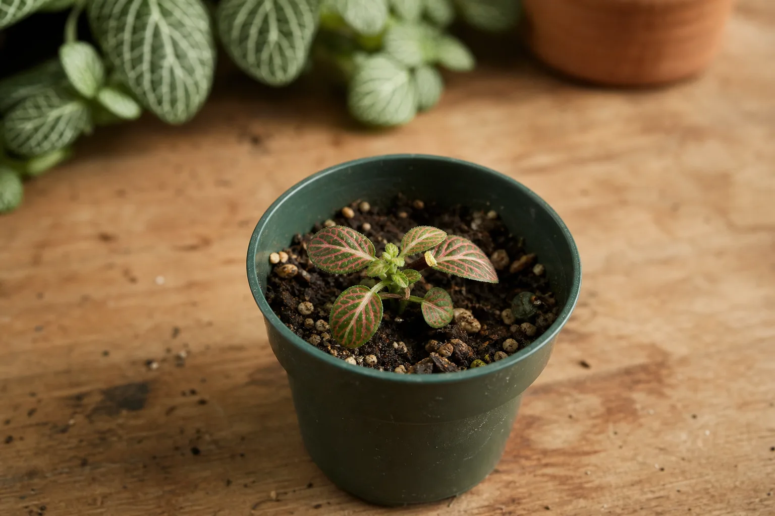 Slow Growth on Fittonia - visible symptom on the plant