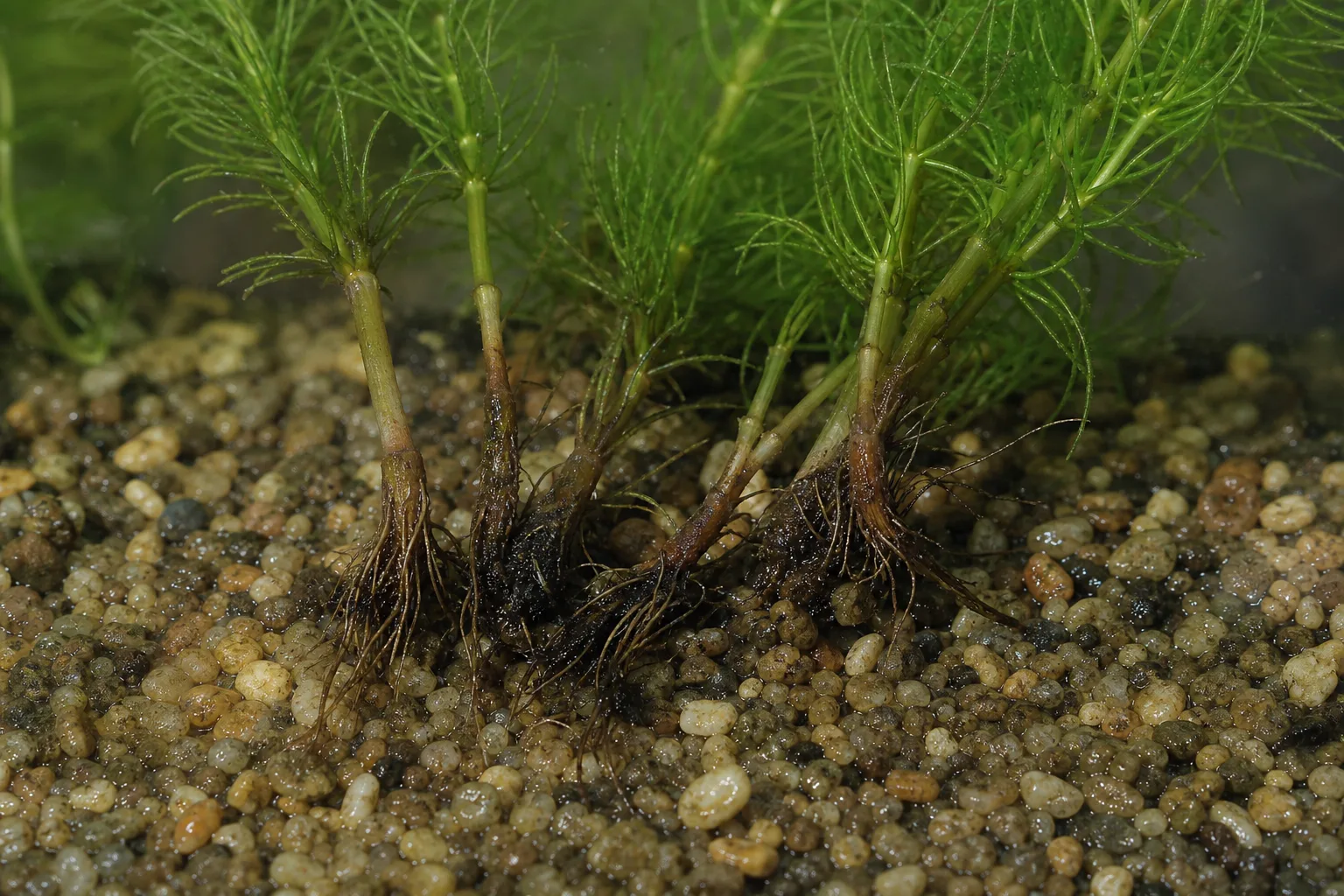 Root Rot on Hornwort - visible symptom on the plant