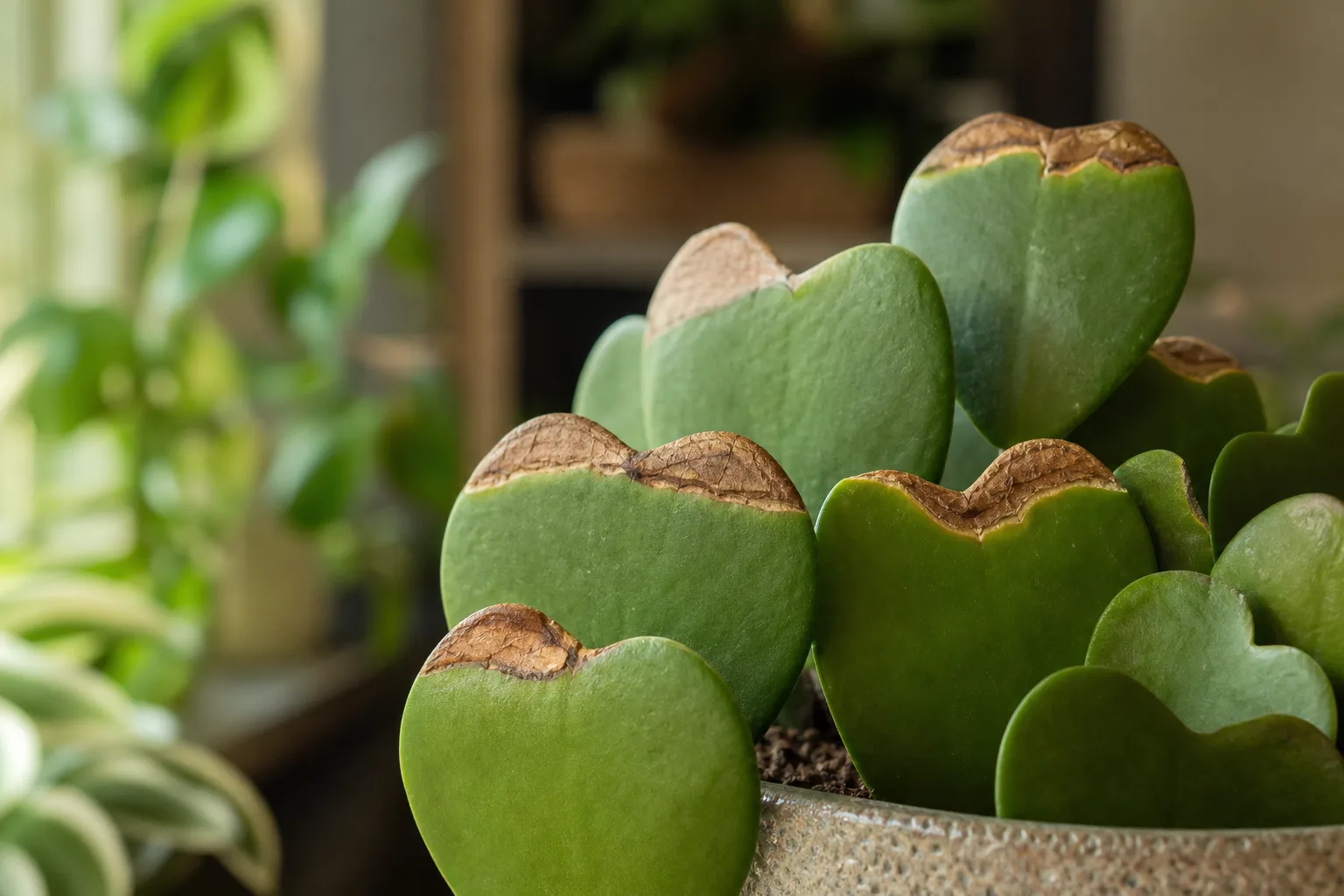 Brown Tips on Hoya Kerrii - visible symptom on the plant