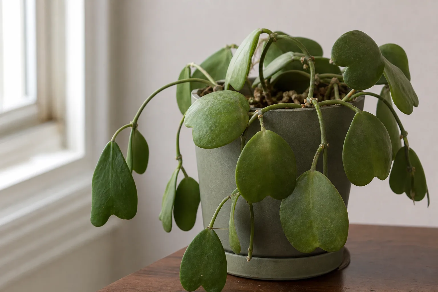 Drooping Leaves on Hoya Kerrii - visible symptom on the plant