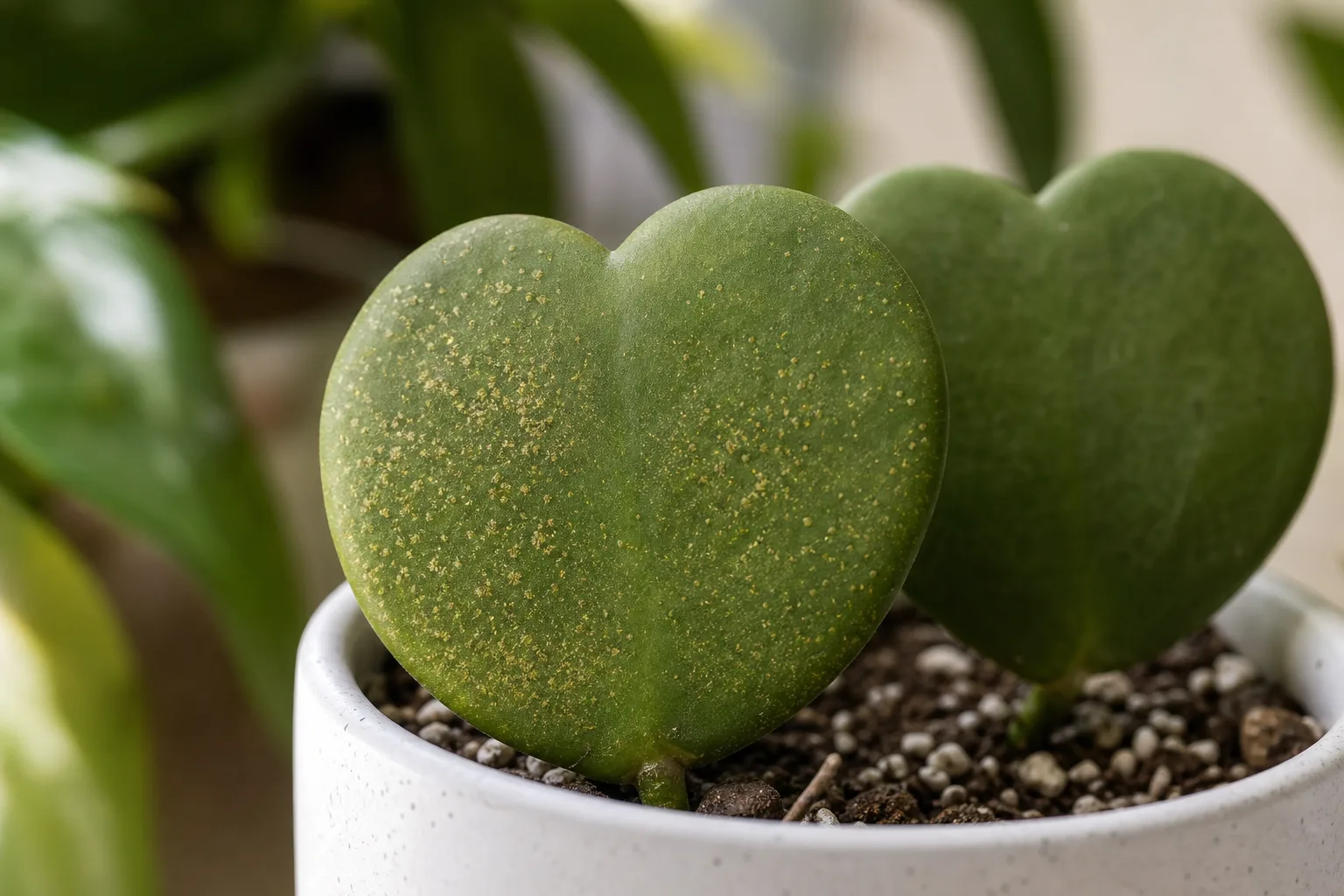 Spider Mites on Hoya Kerrii - visible symptom on the plant