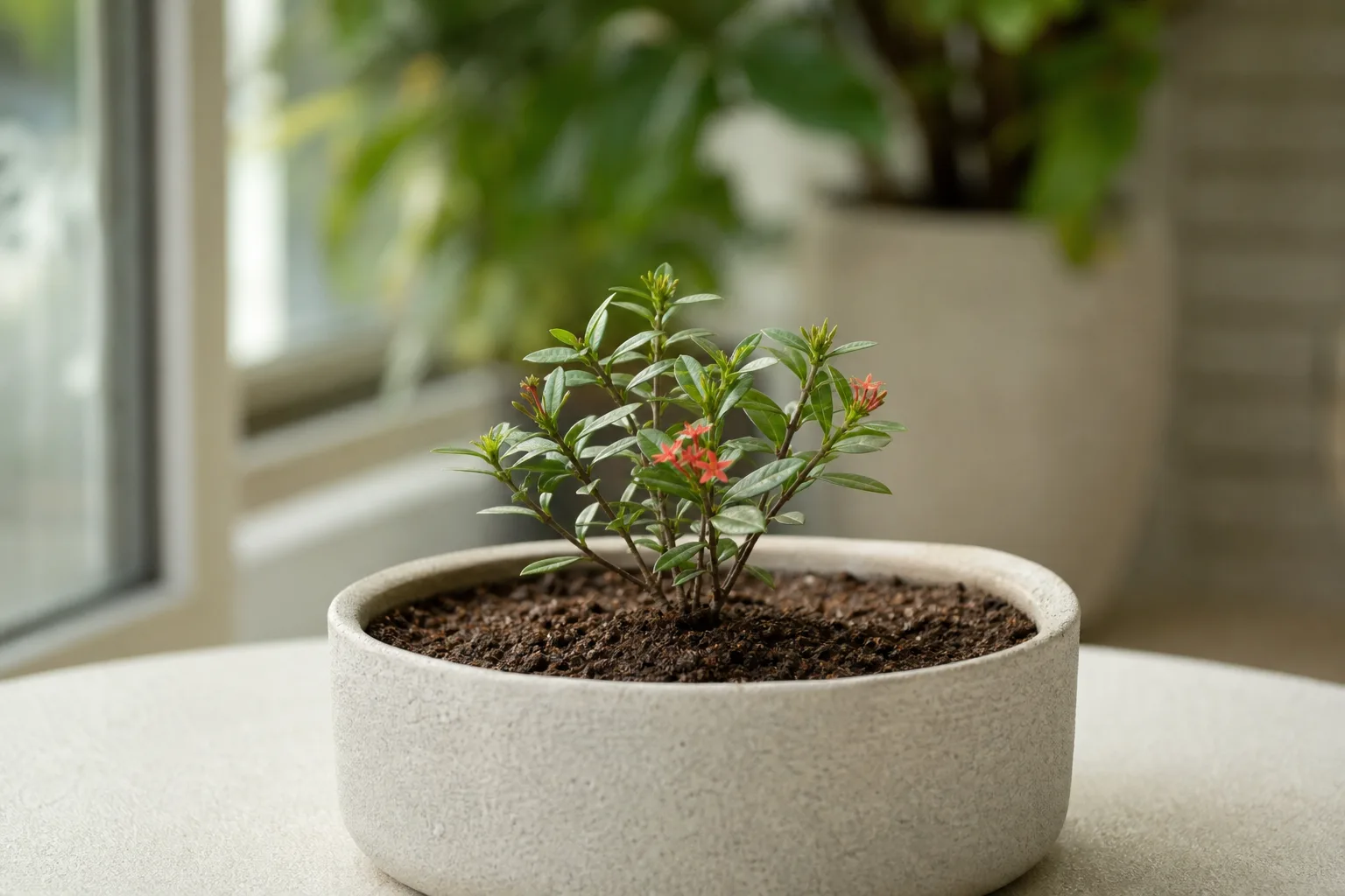 Slow Growth on Ixora - visible symptom on the plant