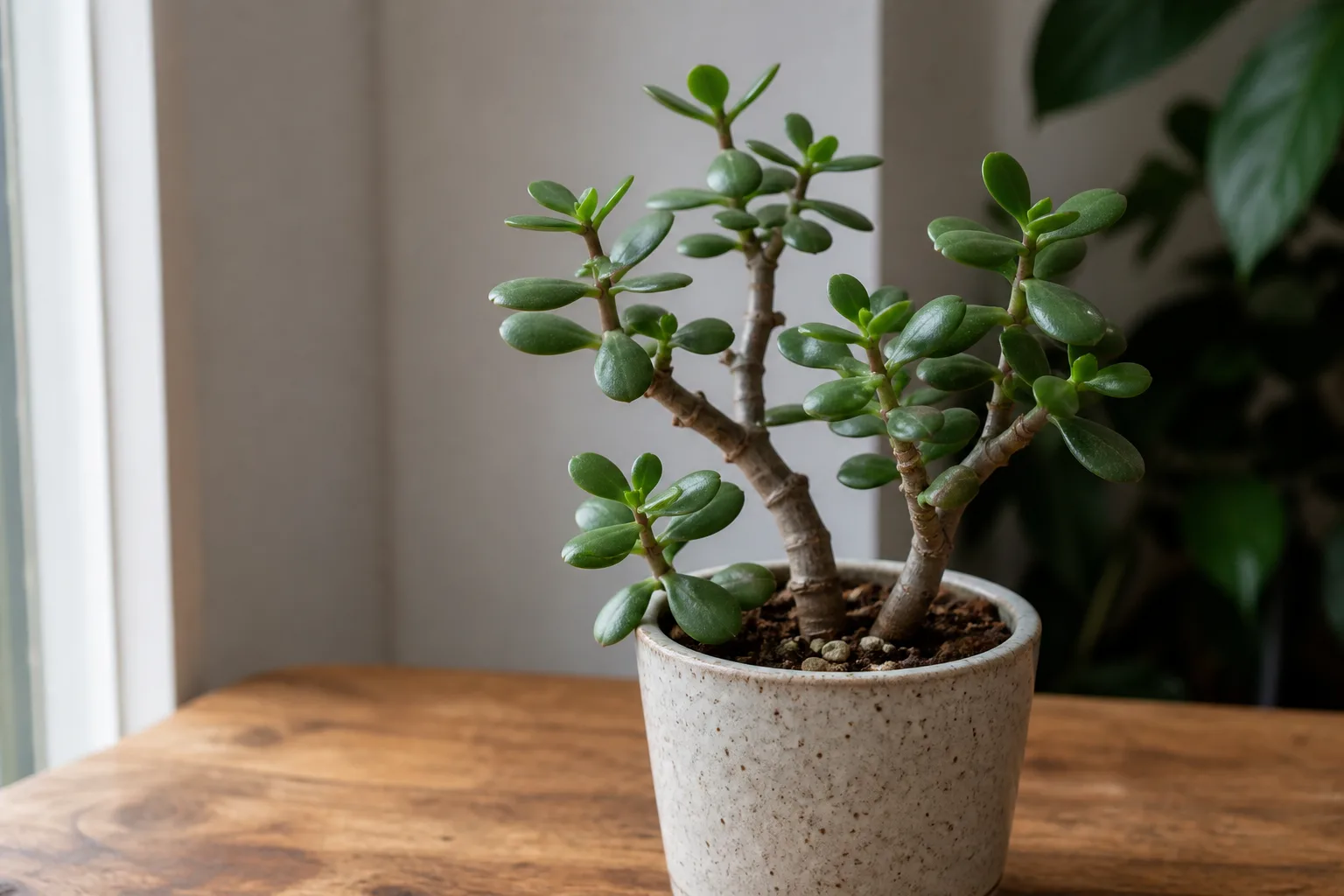 Slow Growth on Jade Plant - visible symptom on the plant