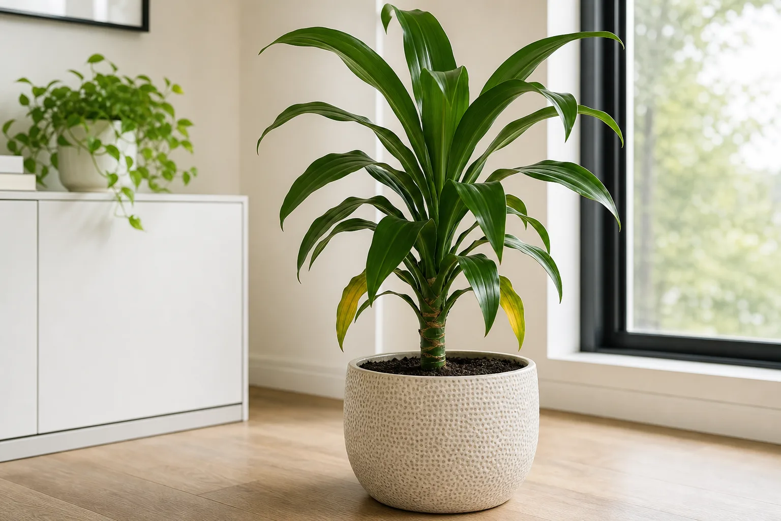 No Drainage Hole on Janet Craig Dracaena - visible symptom on the plant
