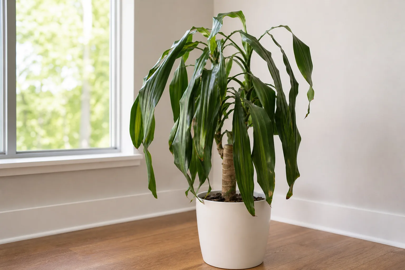 Wilting on Janet Craig Dracaena - visible symptom on the plant