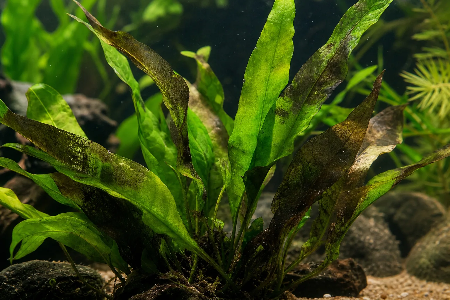 Cold Damage on Java Fern - visible symptom on the plant