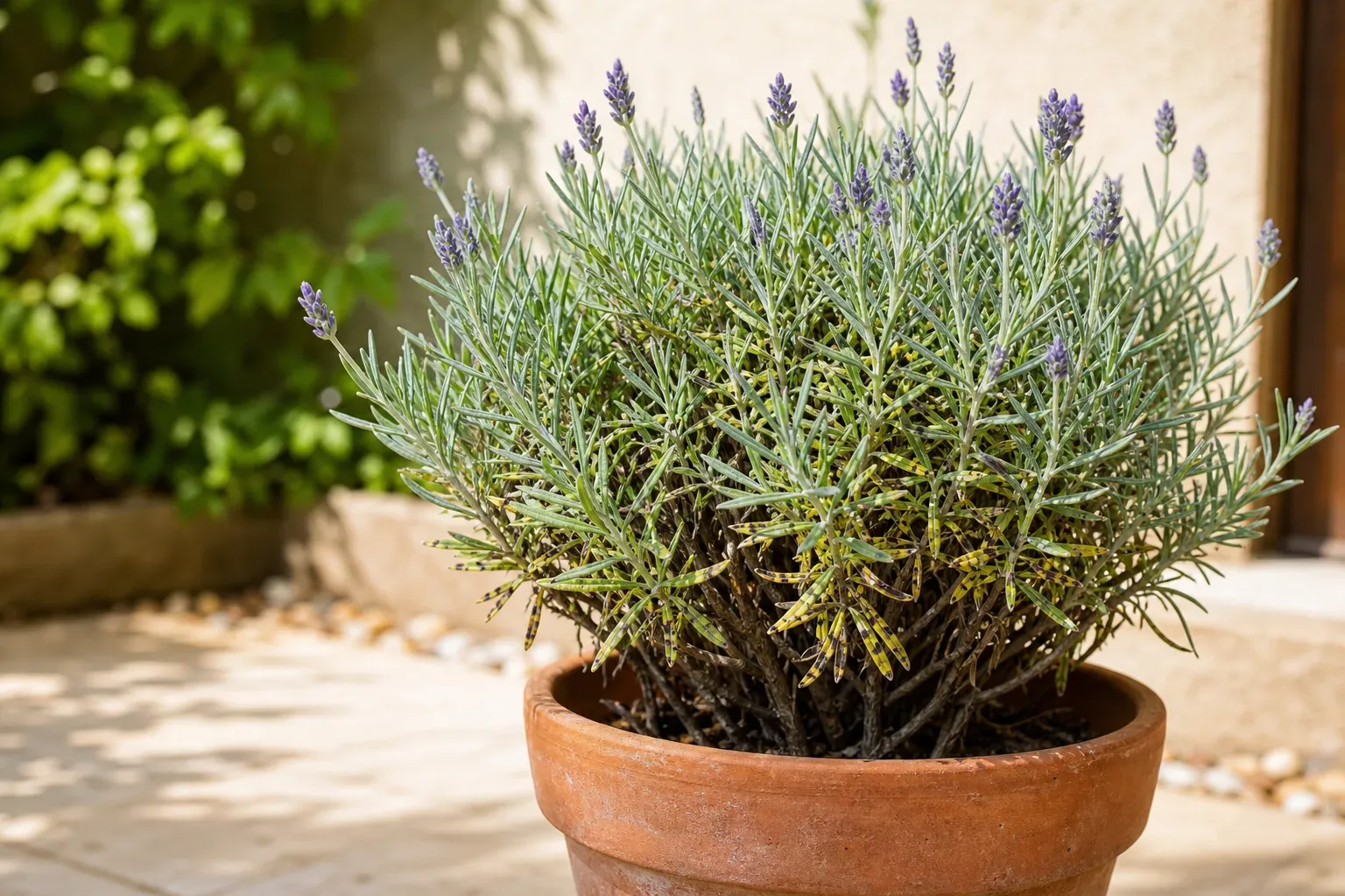 Black Spots on Lavender - visible symptom on the plant