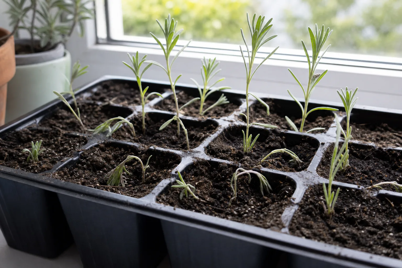 Damping Off on Lavender - visible symptom on the plant