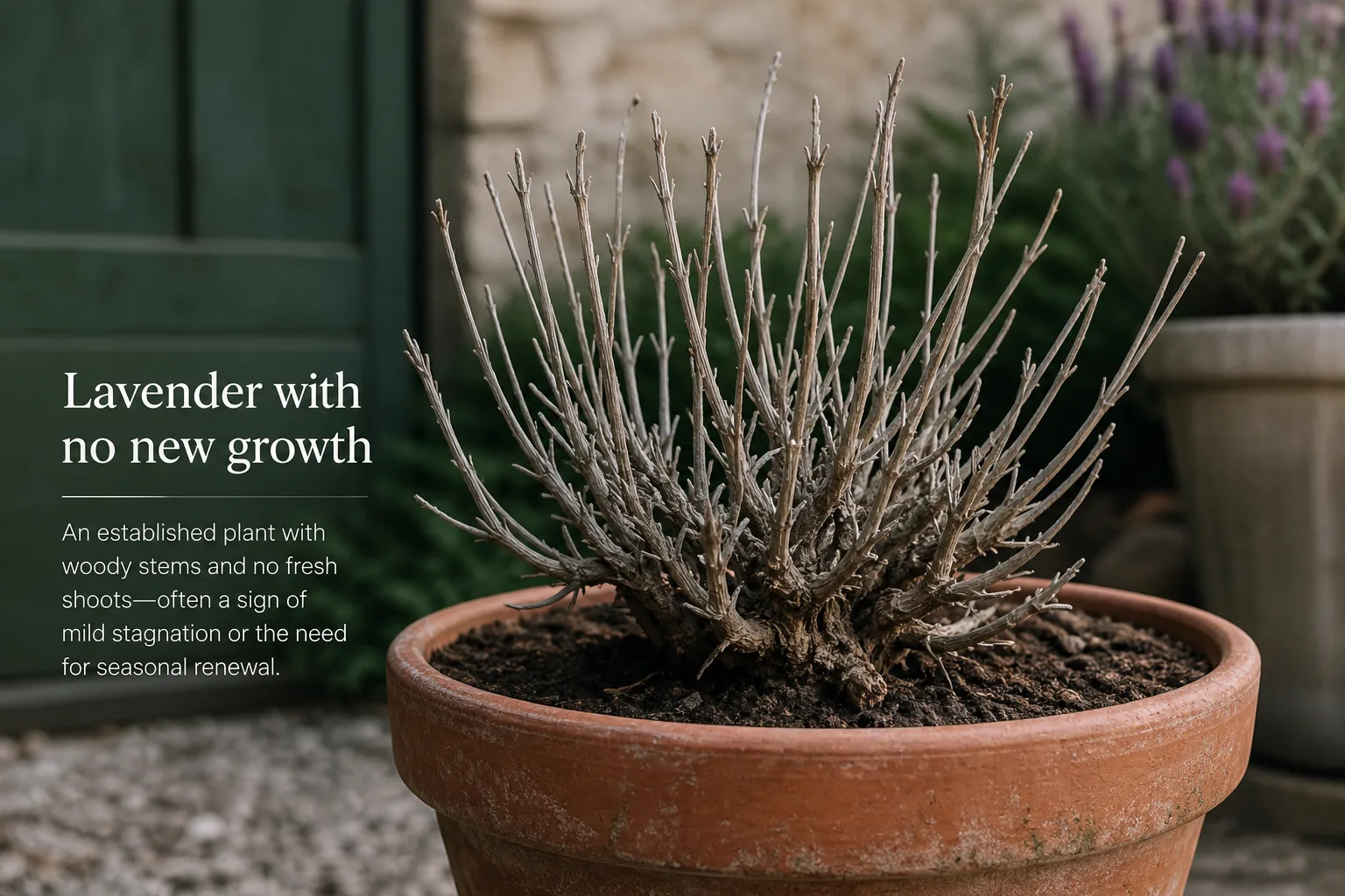 No New Growth on Lavender - visible symptom on the plant