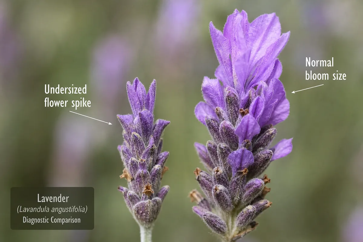 Close-up of Small Flowers on Lavender - diagnostic detail