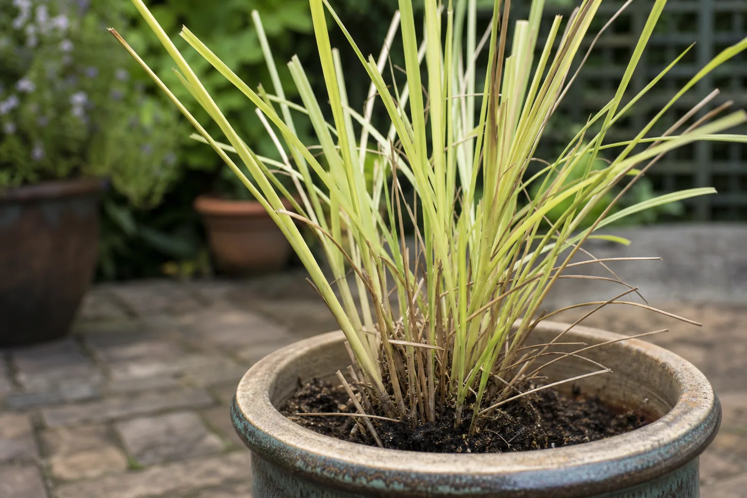 Soil Too Acidic on Lemongrass - visible symptom on the plant