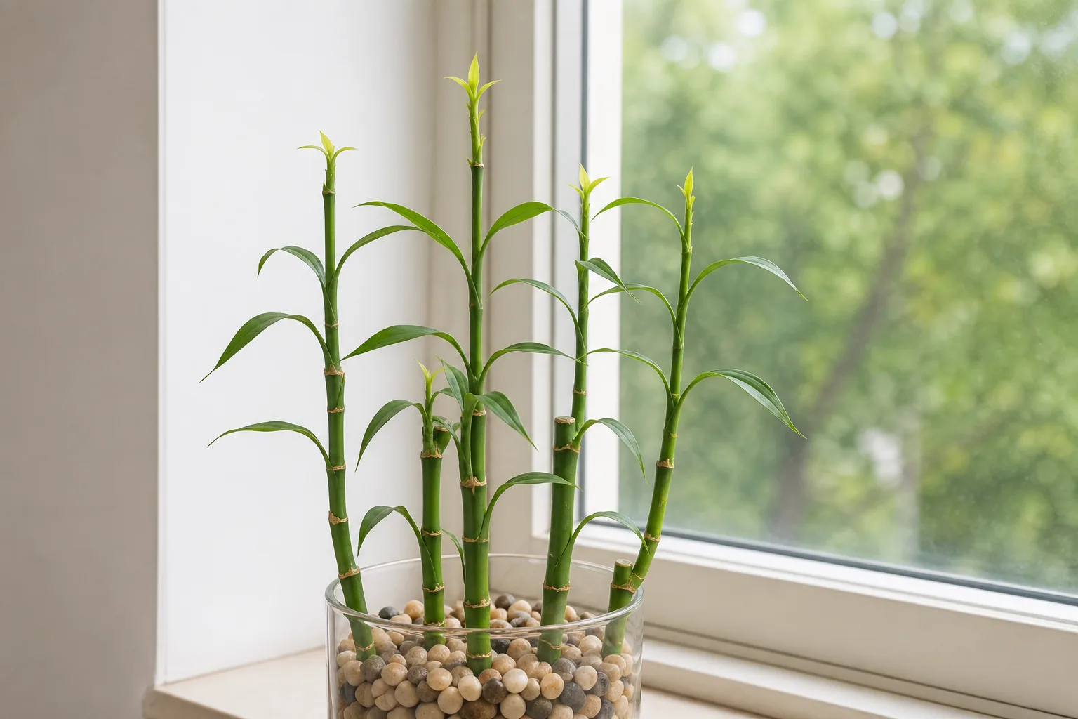 Stunted Growth on Lucky Bamboo - visible symptom on the plant