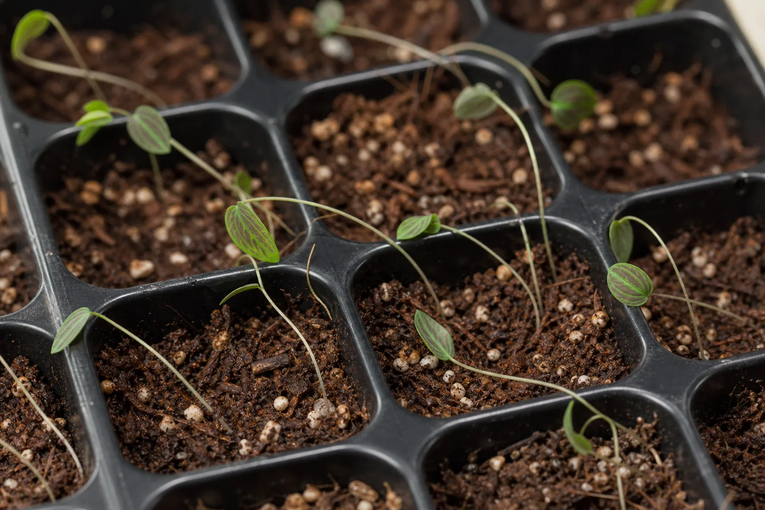 Seedlings Falling Over on Maranta Leuconeura - visible symptom on the plant