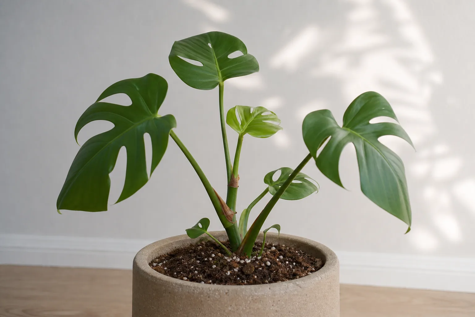 Slow Growth on Monstera Deliciosa - visible symptom on the plant