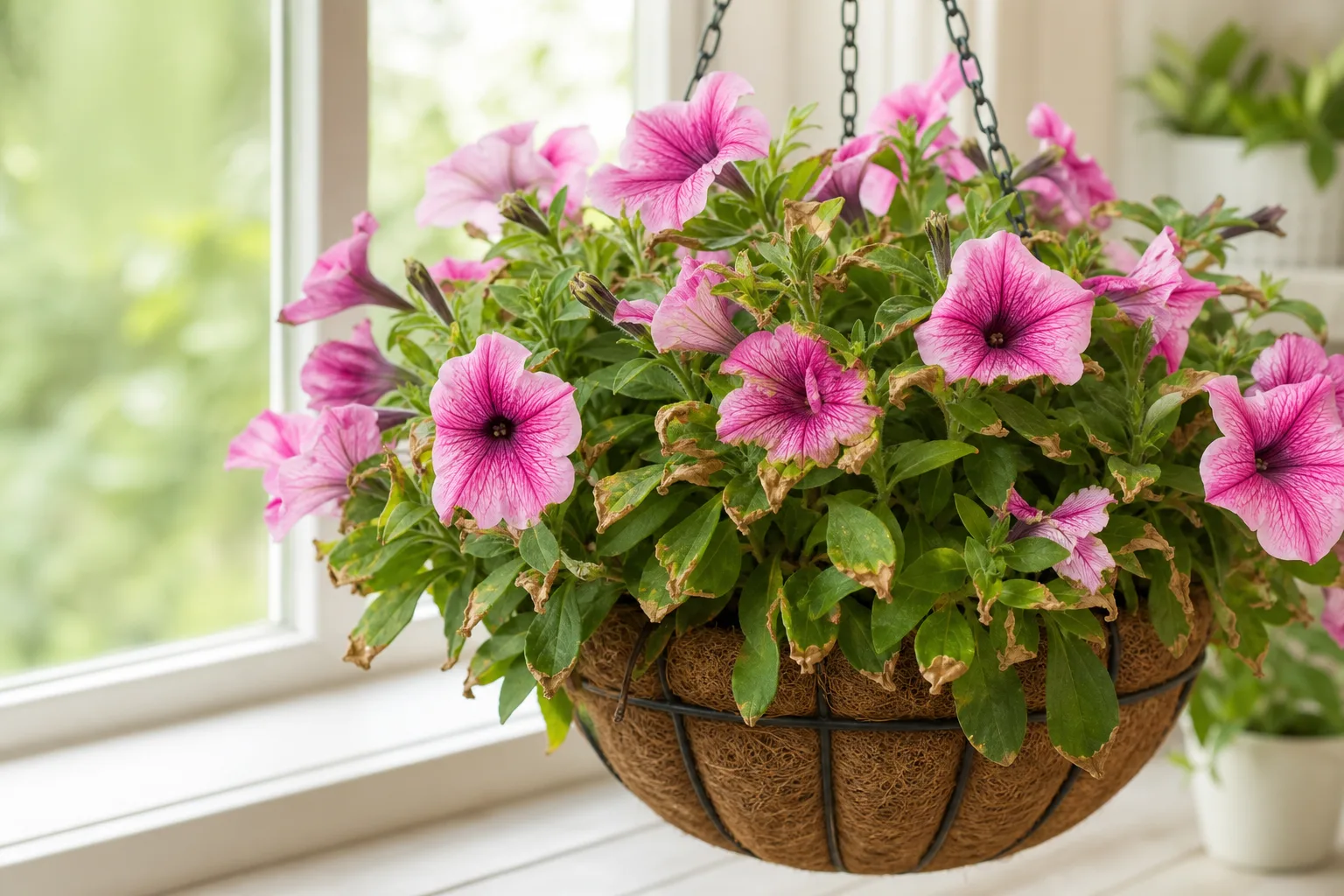 Brown Tips on Petunia - visible symptom on the plant