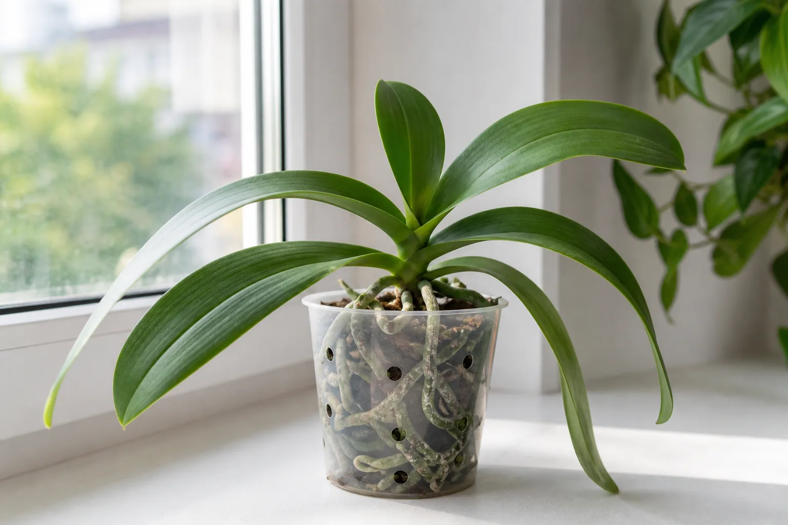 No Flowers on Phalaenopsis Orchid - visible symptom on the plant