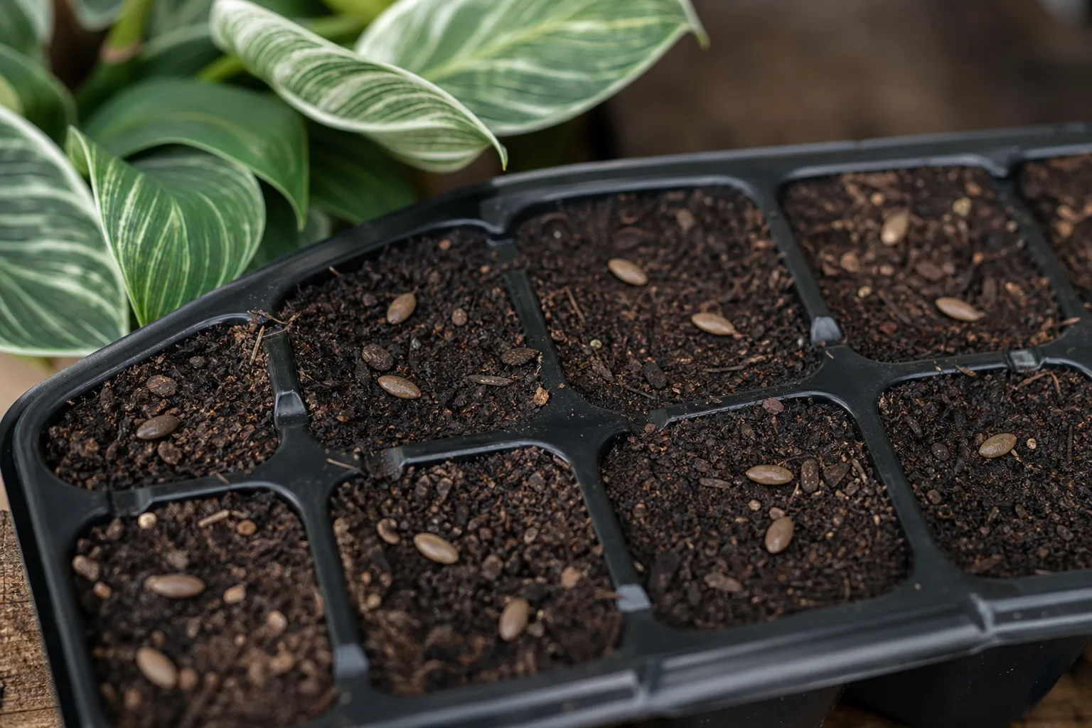 Seeds Not Germinating on Philodendron Birkin - visible symptom on the plant