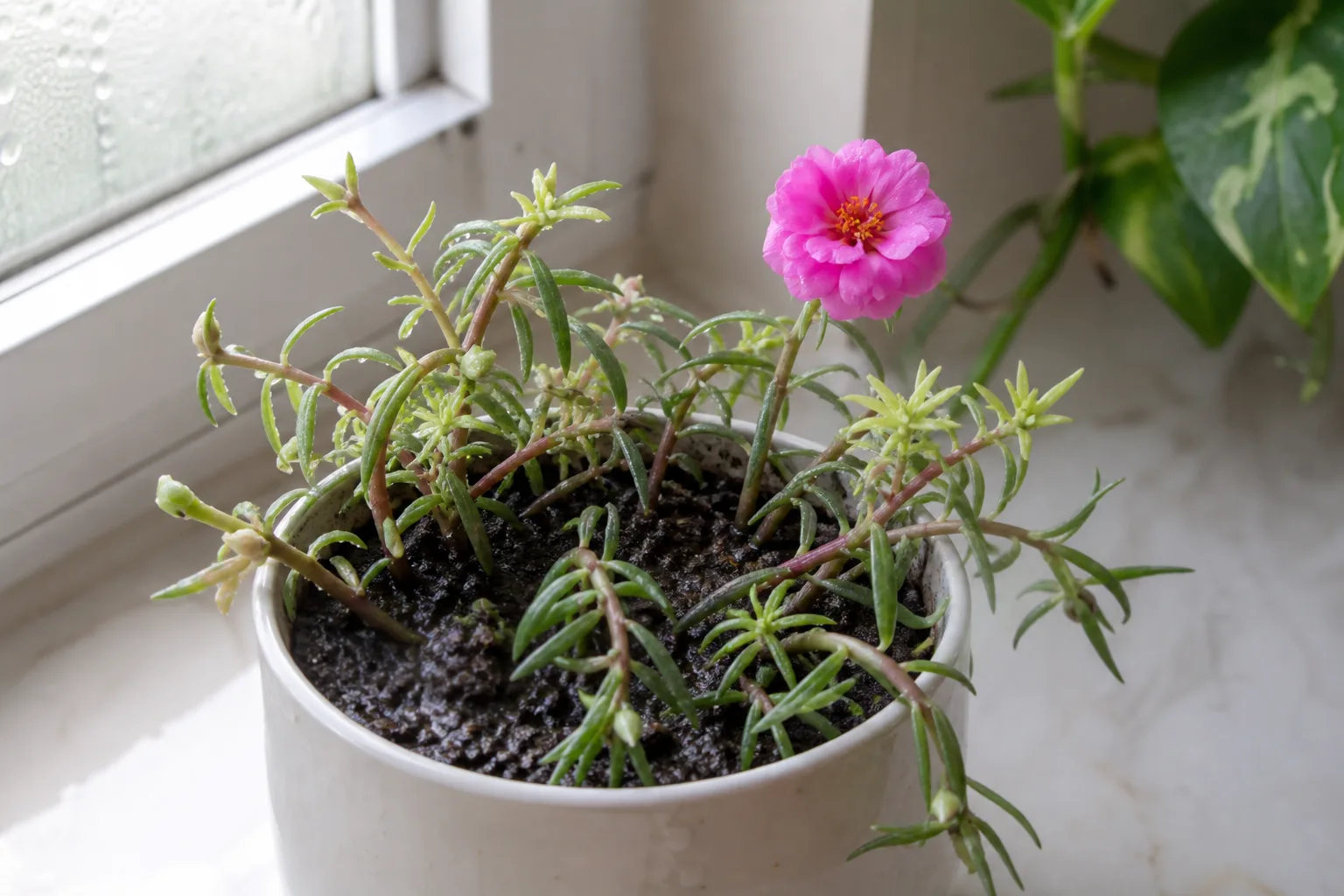 High Humidity on Portulaca - visible symptom on the plant