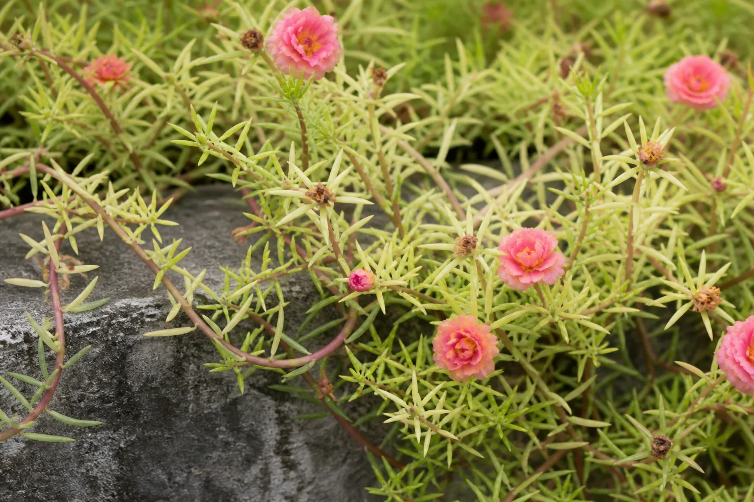 Pale Leaves on Portulaca - visible symptom on the plant